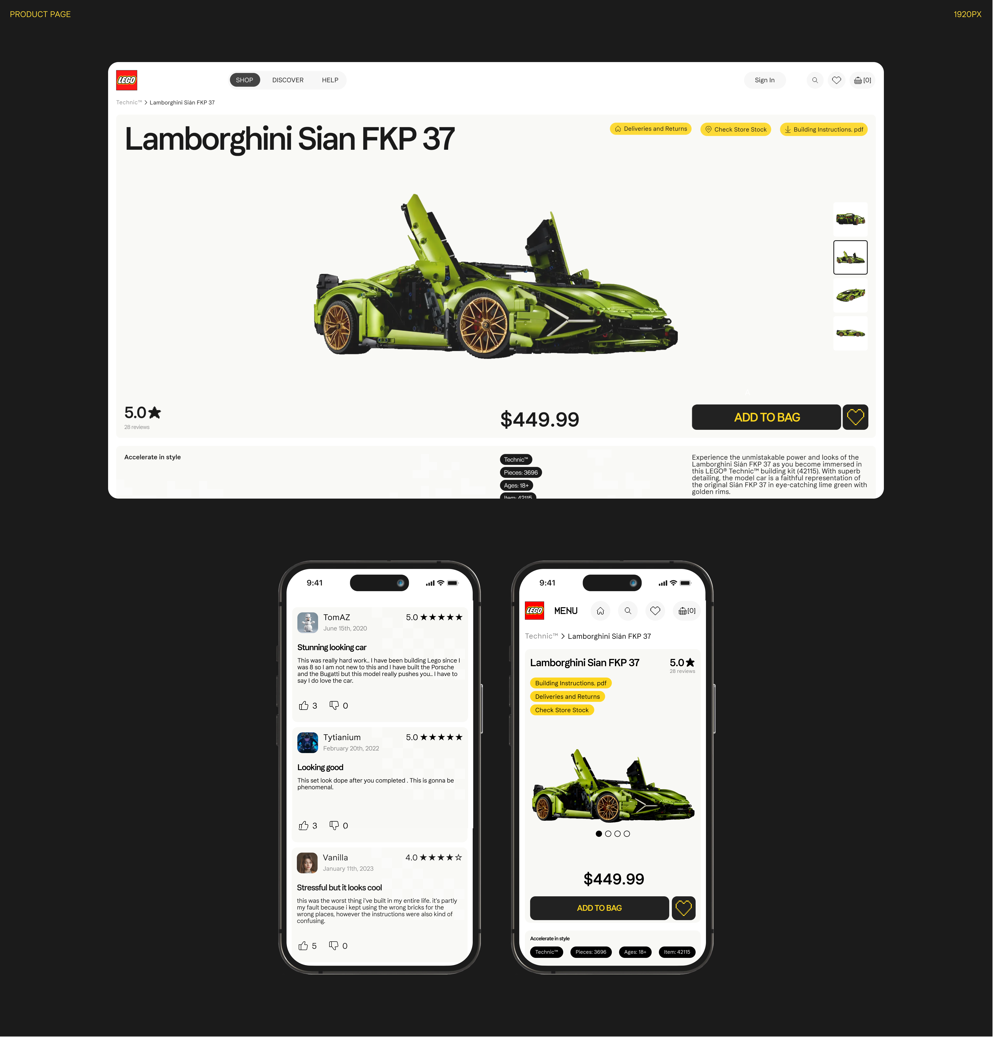 LEGO | E-commerce website — Изображение №9 — Интерфейсы, Графика на Dprofile