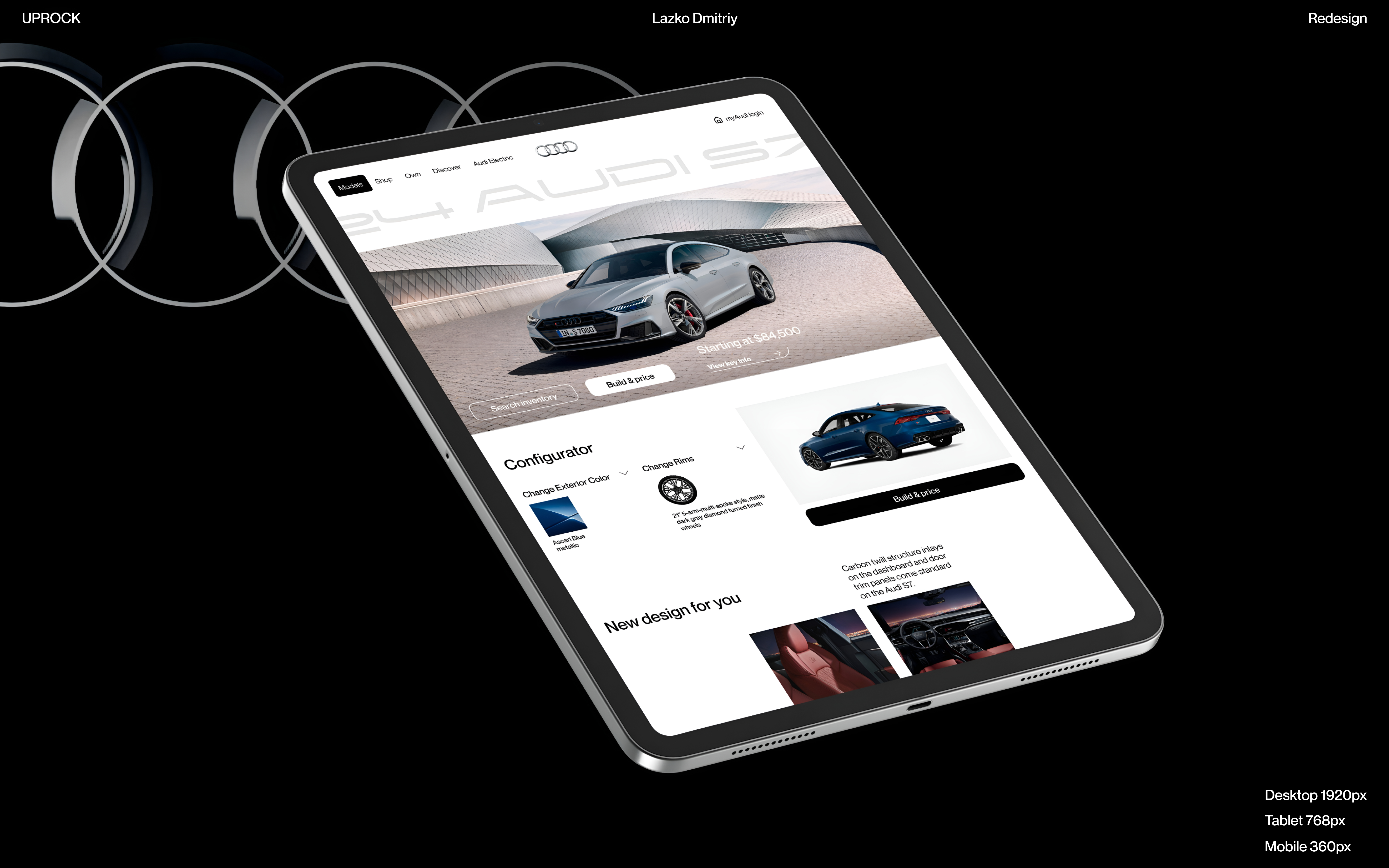 Audi | Corporate website redesign — Изображение №1 — Интерфейсы, Графика на Dprofile