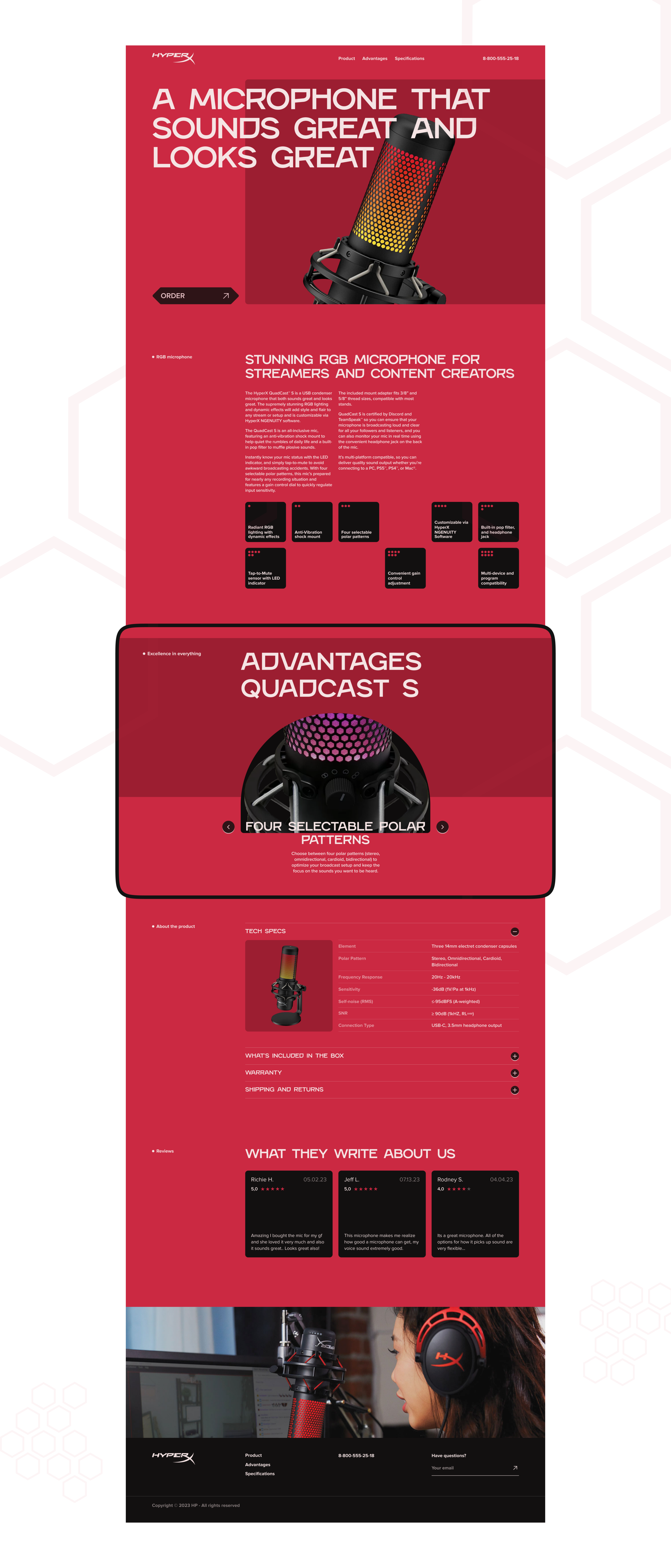 HyperX | Landing Page — Изображение №4 — Интерфейсы, Графика на Dprofile