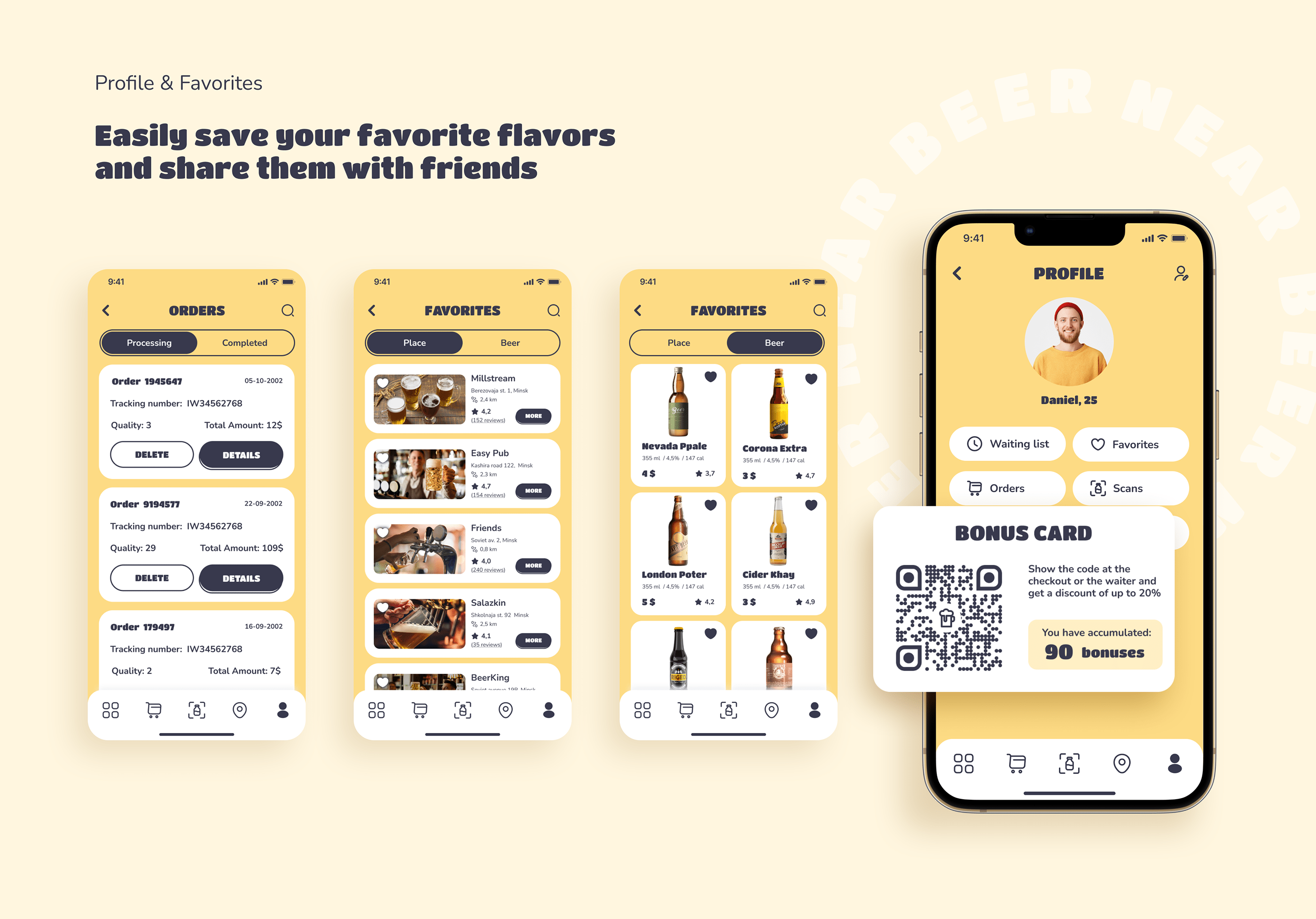 Mobile app "BEER NEAR" — Изображение №10 — Интерфейсы на Dprofile