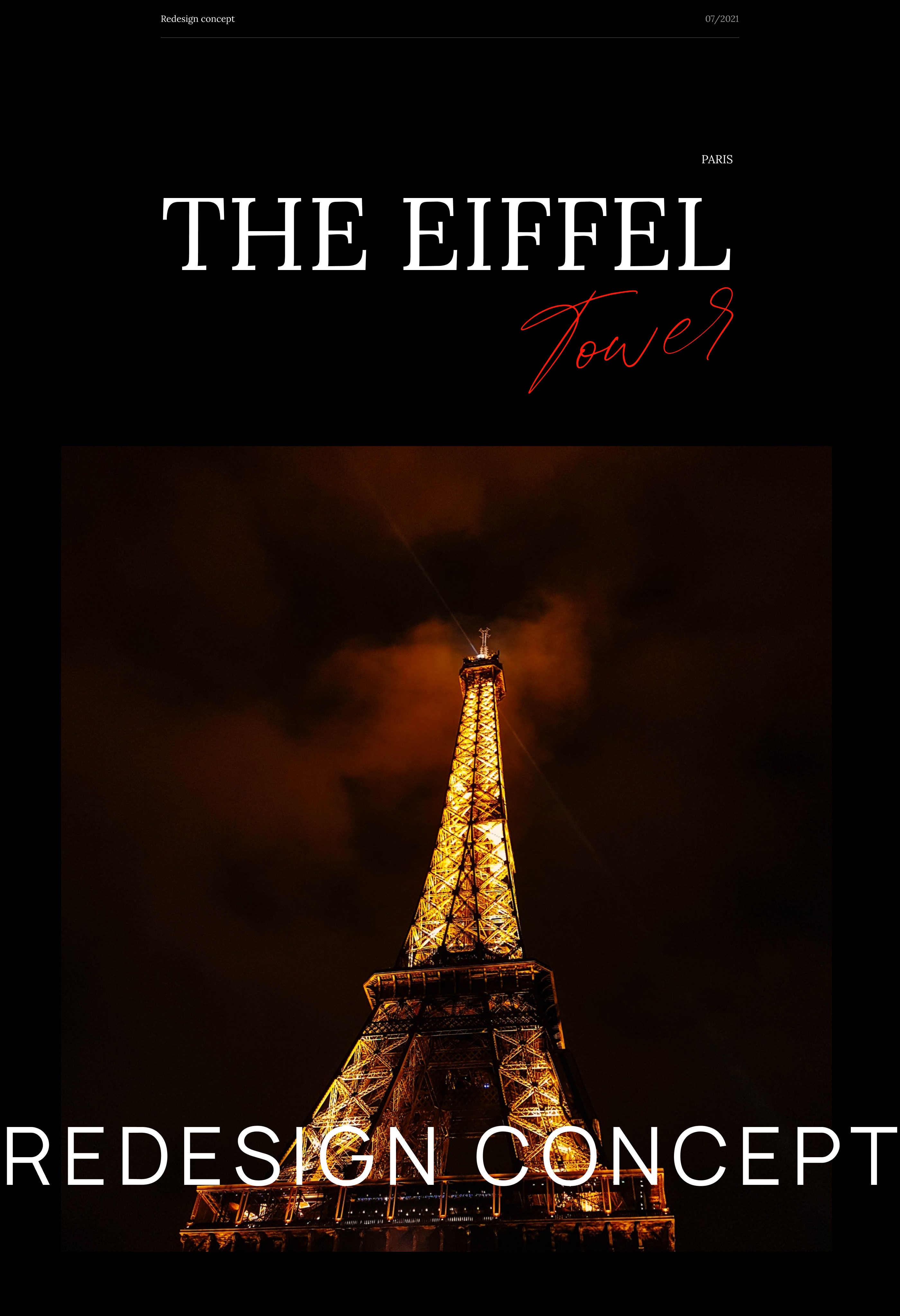 The Eiffel Tower - website concept — Изображение №1 — Интерфейсы, Графика на Dprofile