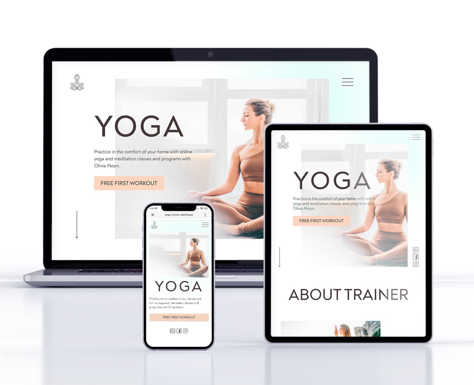 Yoga website — Интерфейсы на Dprofile