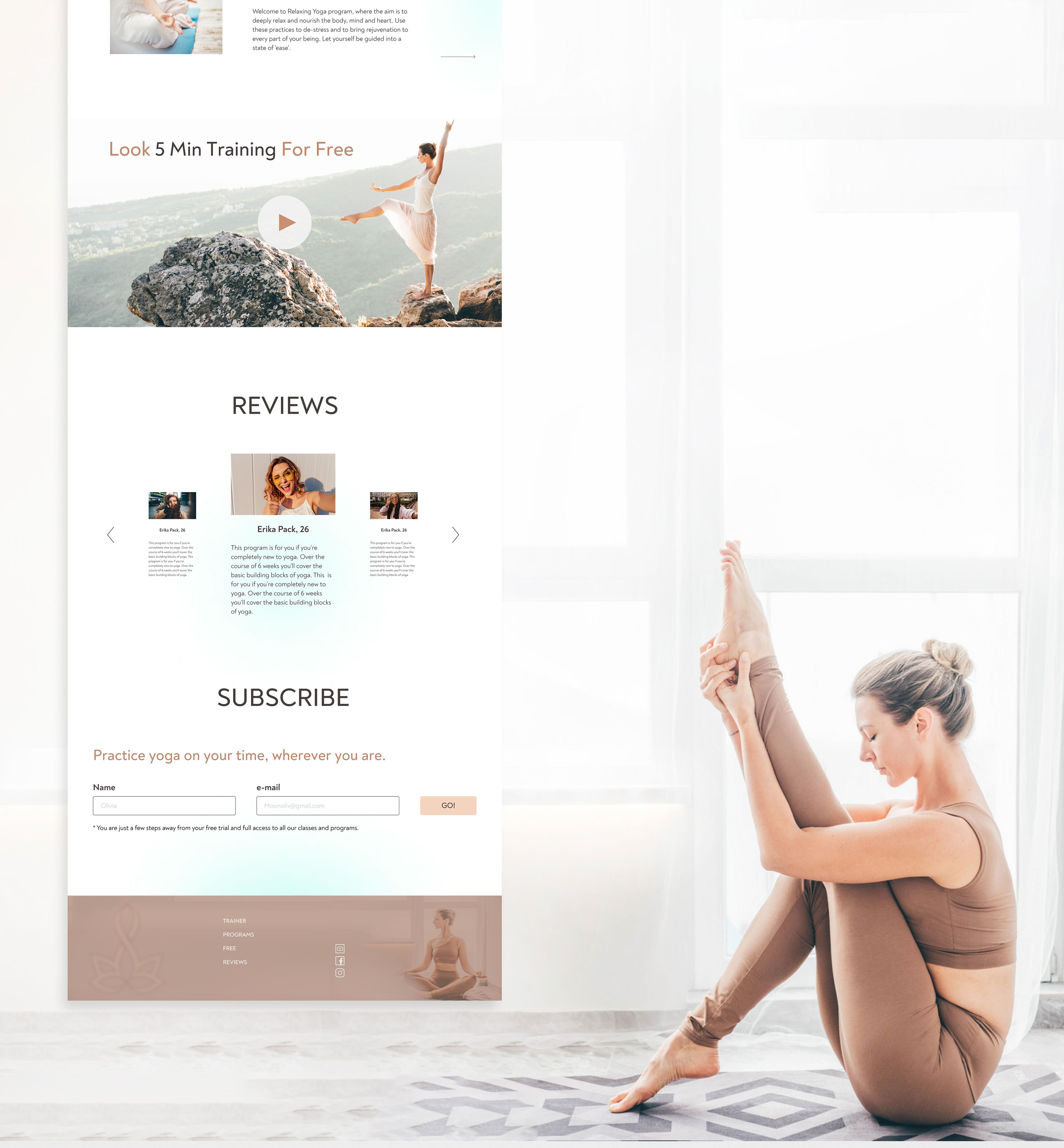 Yoga website — Изображение №4 — Интерфейсы на Dprofile