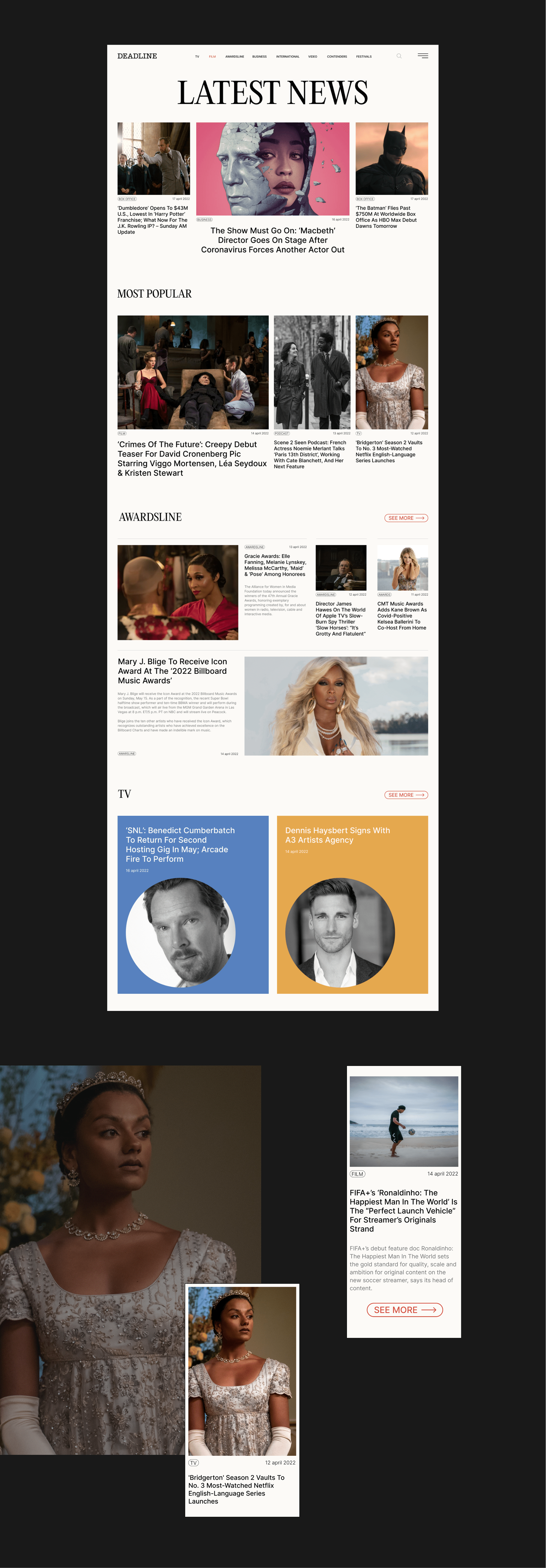 Deadline magazine | Redesign concept — Изображение №2 — Интерфейсы на Dprofile