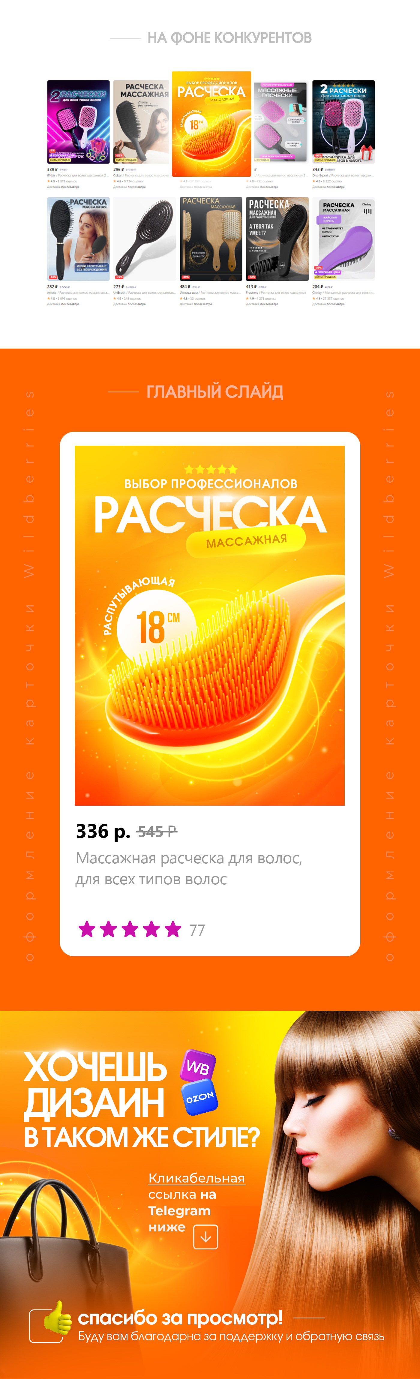 Инфографика Wildberries | Расческа — Изображение №3 — Графика, Маркетинг на Dprofile