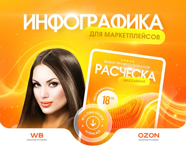 Инфографика Wildberries | Расческа на Dprofile