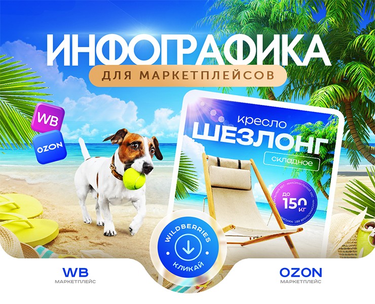 Инфографика Wildberries | Шезлонг на Dprofile