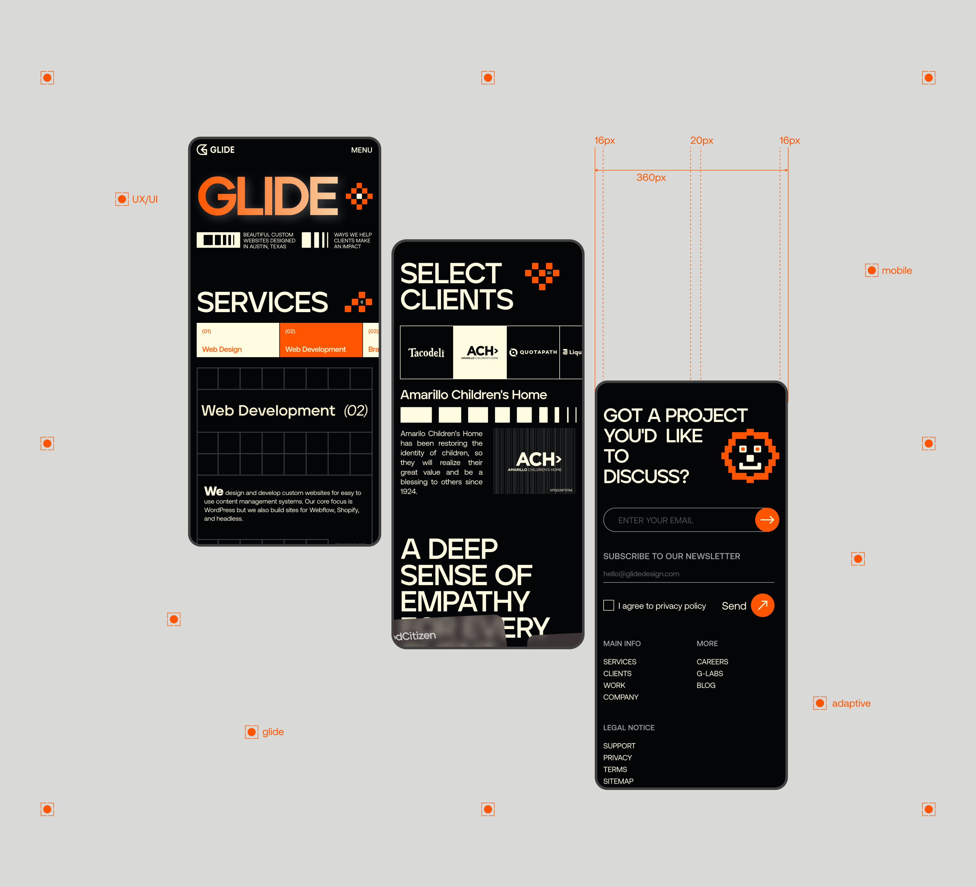 Agency website redesign | Glide design — Изображение №5 — Интерфейсы на Dprofile