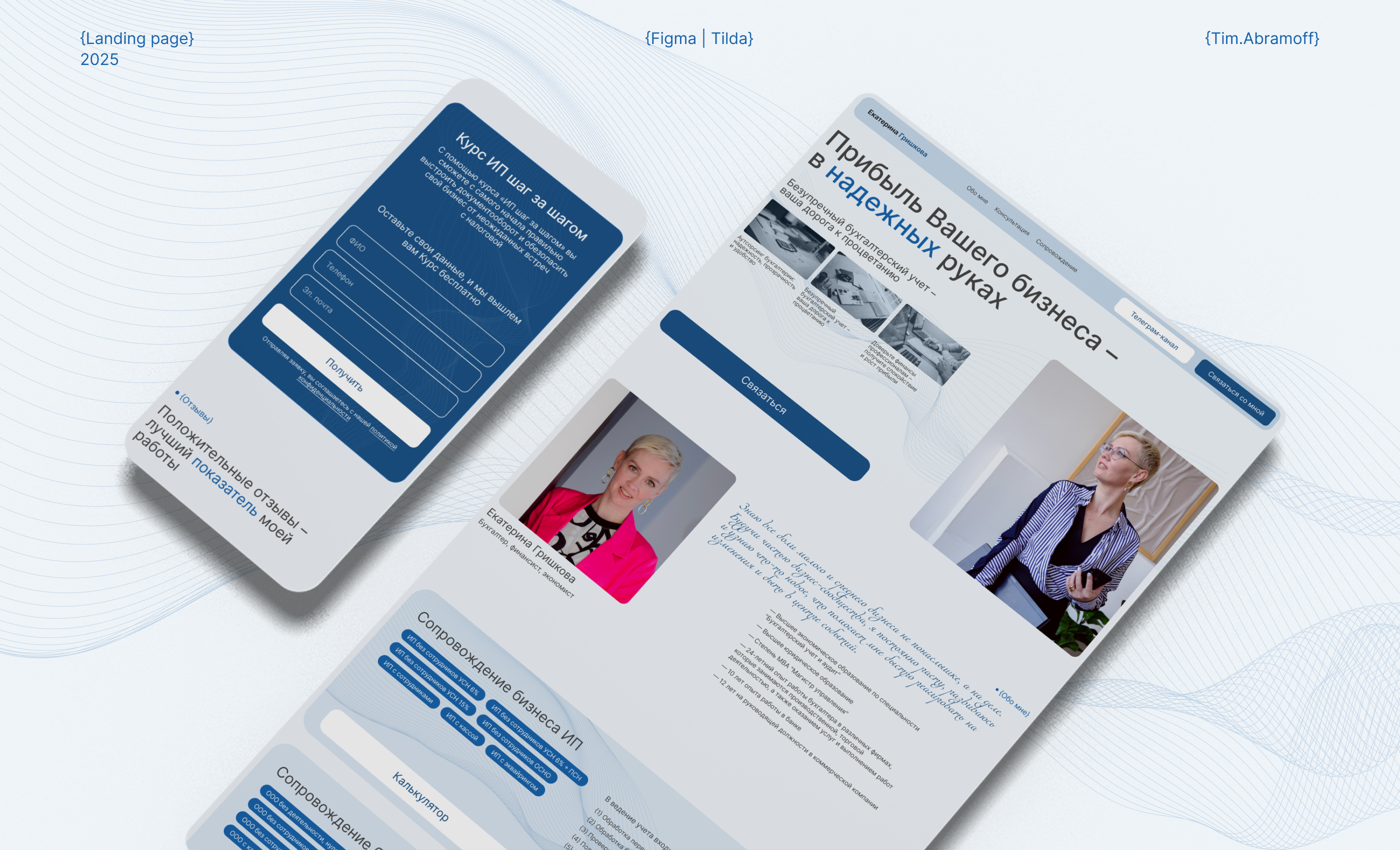 Екатерина Гришкова | Бухгалтер | Landing page — Изображение №1 — Интерфейсы на Dprofile