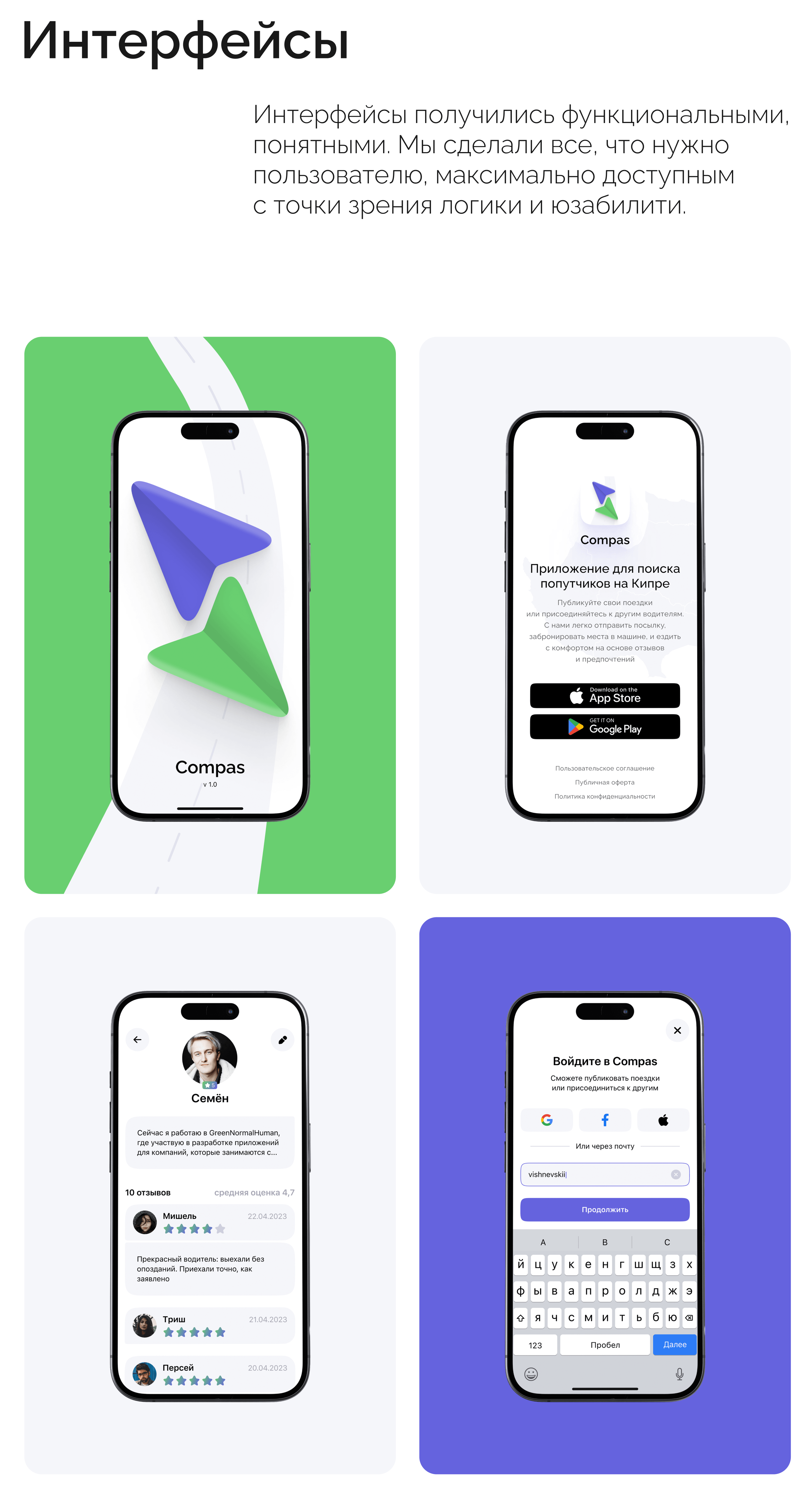 Compas App — Изображение №16 — Интерфейсы, Брендинг на Dprofile