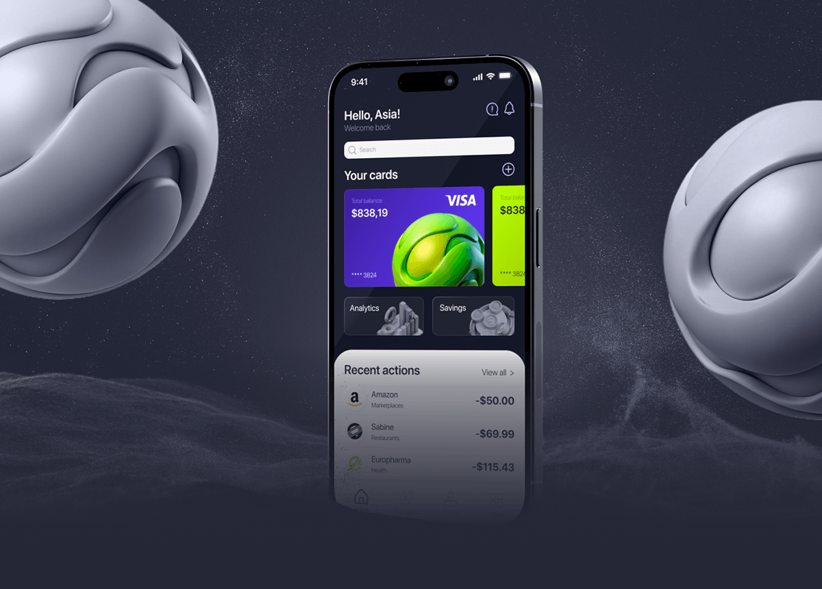 Sfera - fintech app — Изображение №1 — Интерфейсы на Dprofile