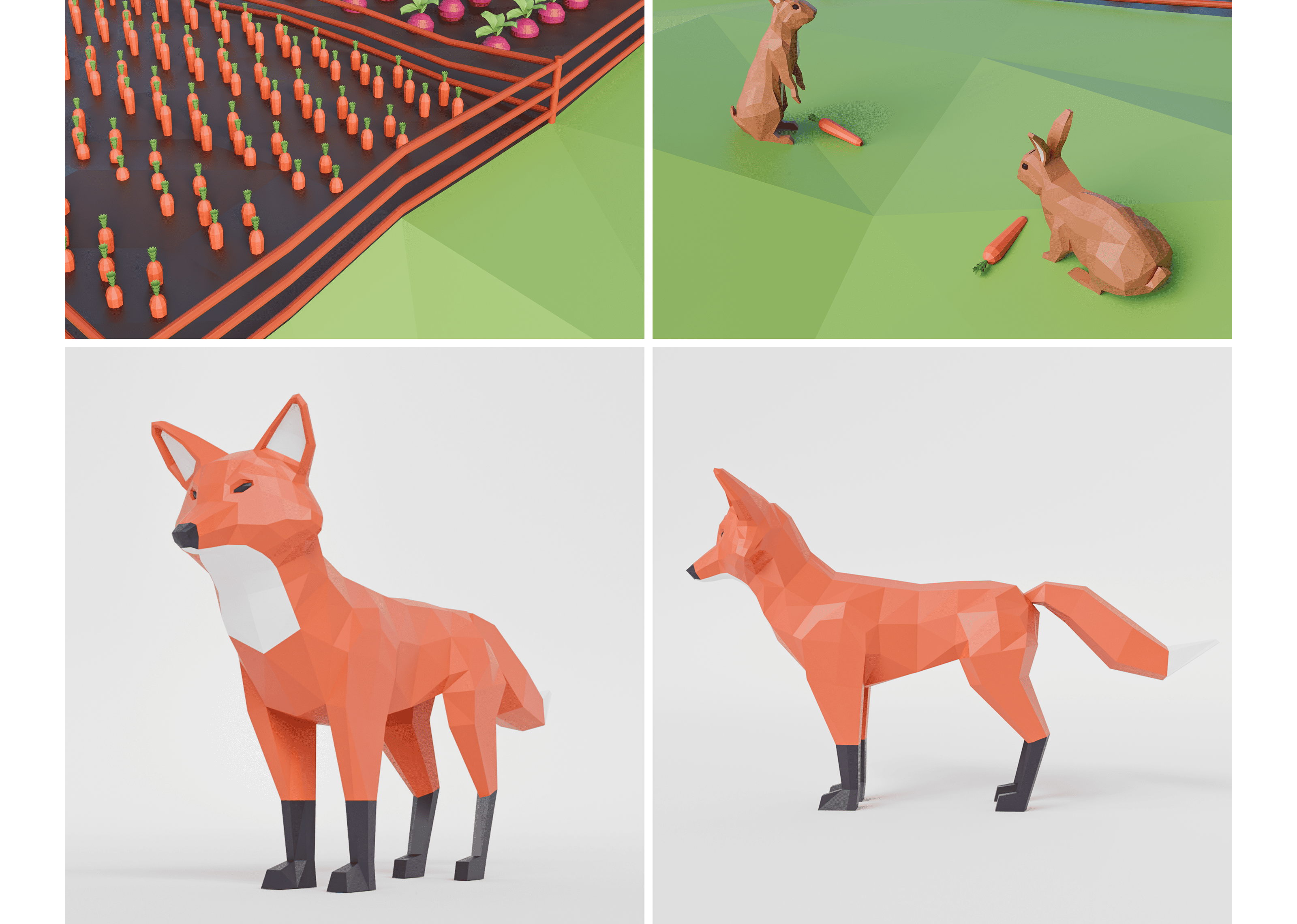 Концепт-сцена в стиле low-poly — Изображение №7 — Иллюстрация, 3D на Dprofile