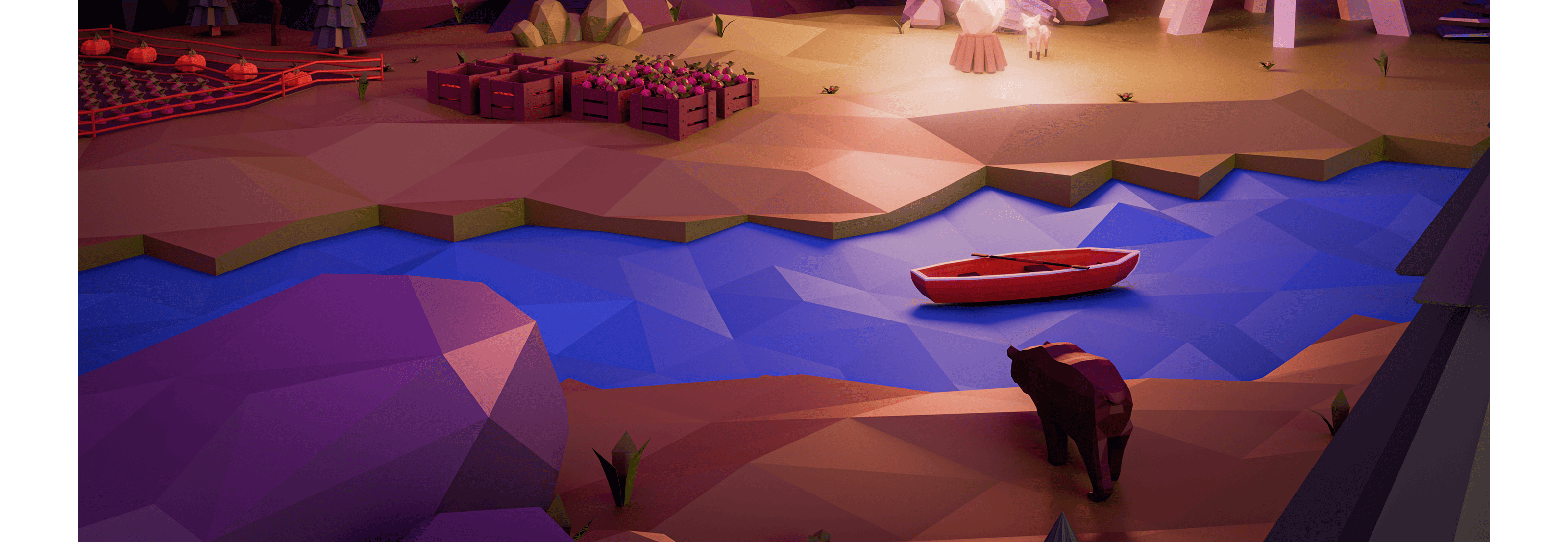 Концепт-сцена в стиле low-poly — Изображение №16 — Иллюстрация, 3D на Dprofile