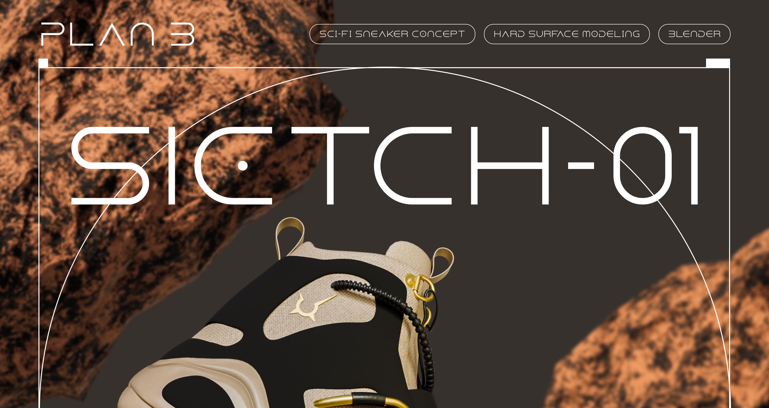 Sci-fi Sneaker Hard Surface modeling — Изображение №1 — Иллюстрация, 3D на Dprofile