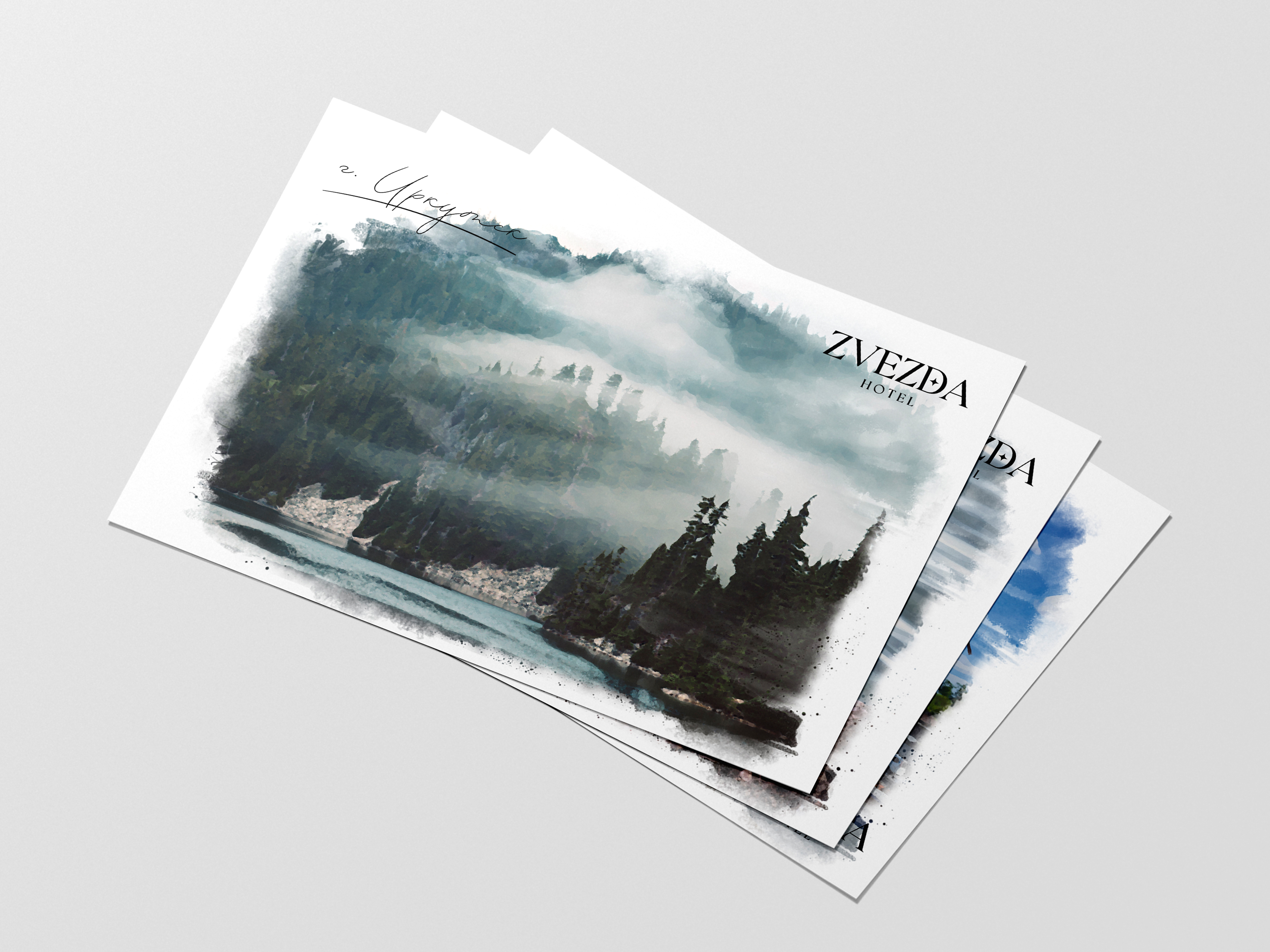 Серия открыток для отеля «ZVEZDA» — Изображение №3 — Брендинг, Иллюстрация на Dprofile
