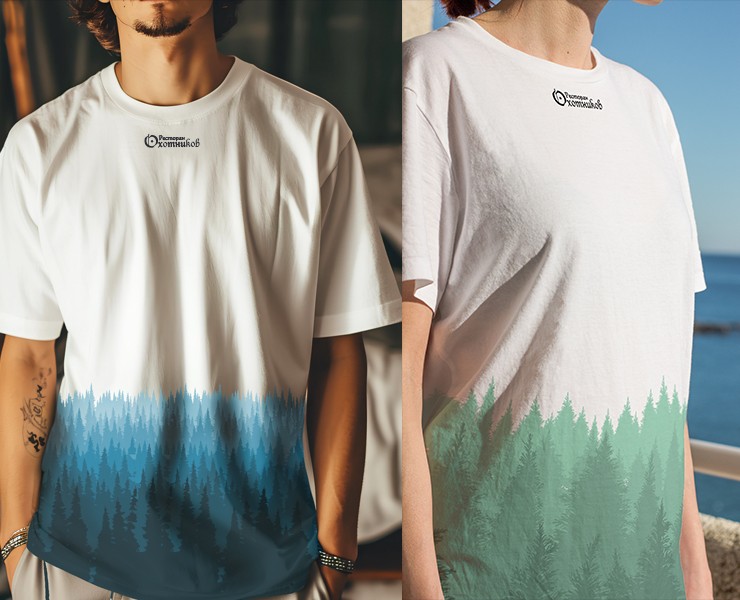 Футболки для сибирского ресторана — Брендинг, Иллюстрация на Dprofile