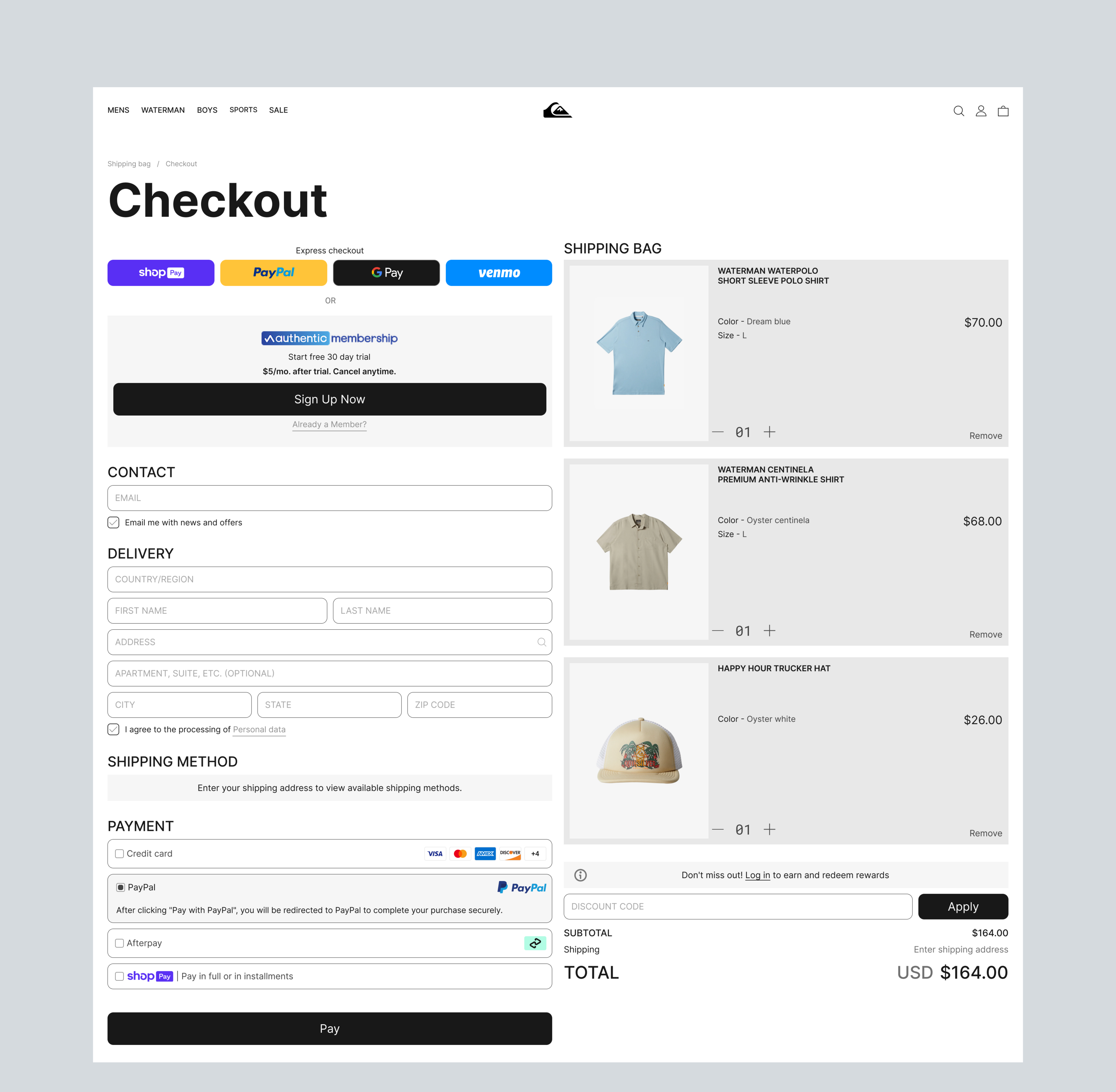 Quiksilver | E-commerce redesign — Изображение №15 — Интерфейсы на Dprofile