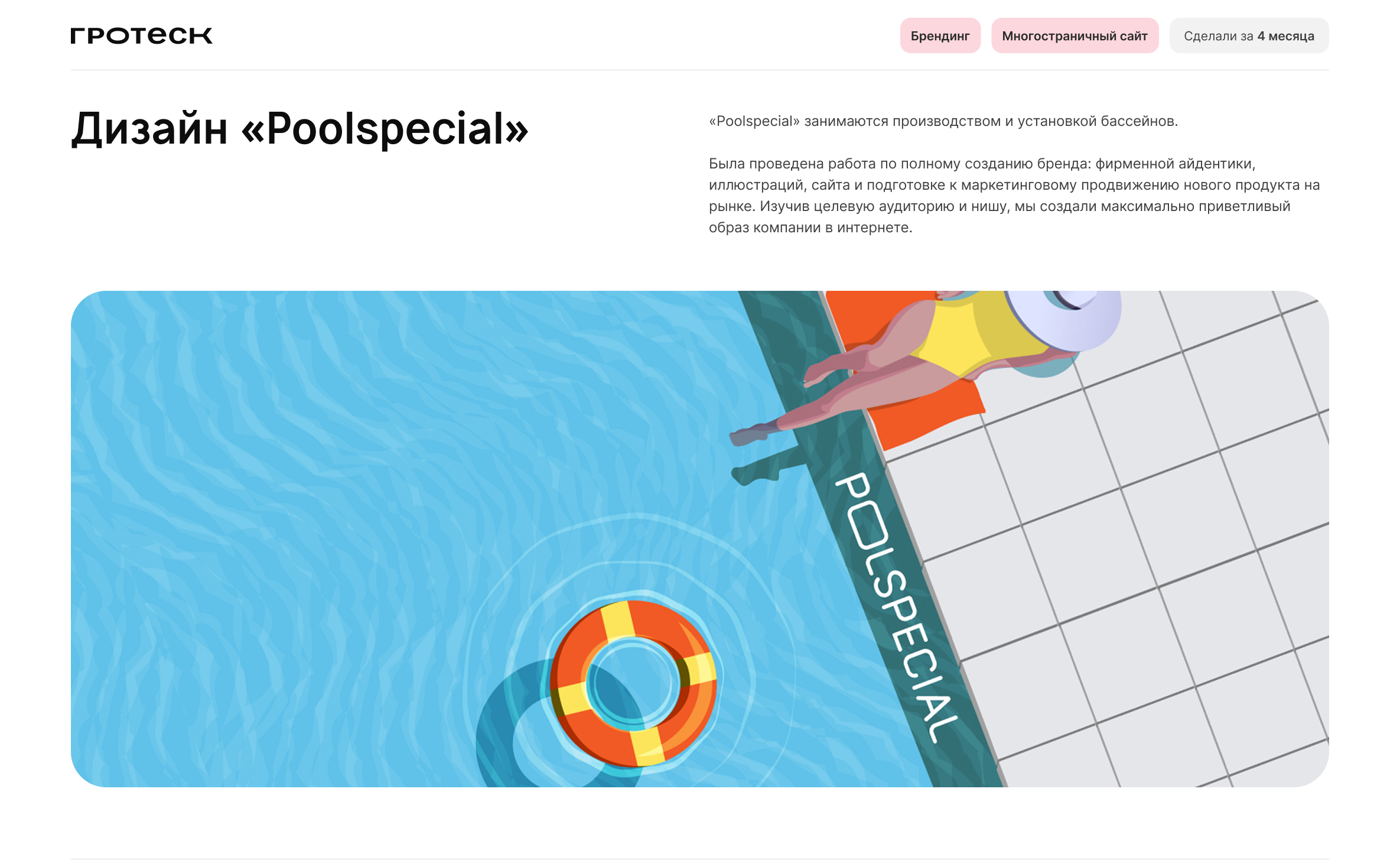 Дизайн для «Poolspecial» — Изображение №1 — Интерфейсы, Брендинг на Dprofile