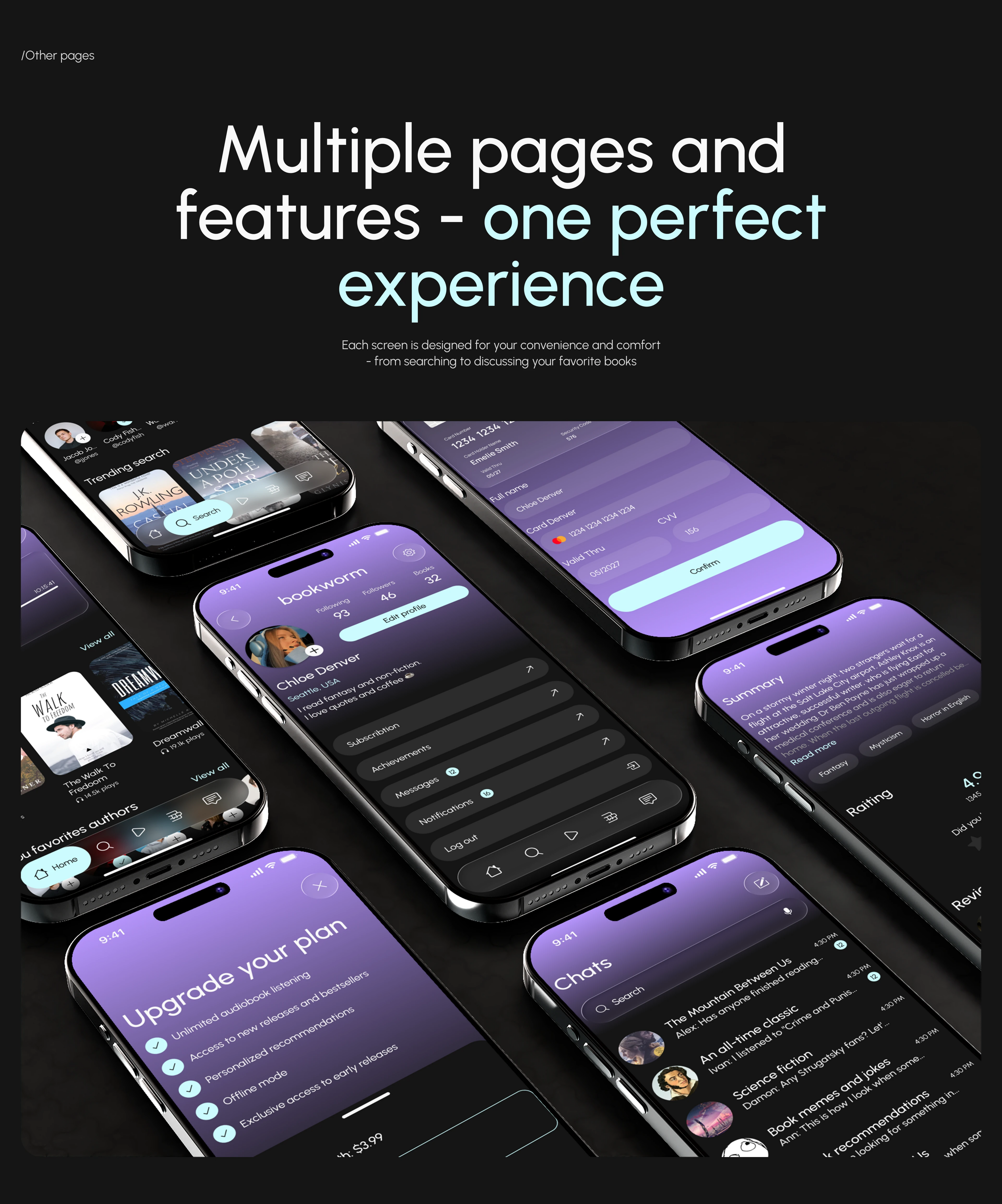 Mobile app for audio library | Bookly — Изображение №21 — Интерфейсы на Dprofile