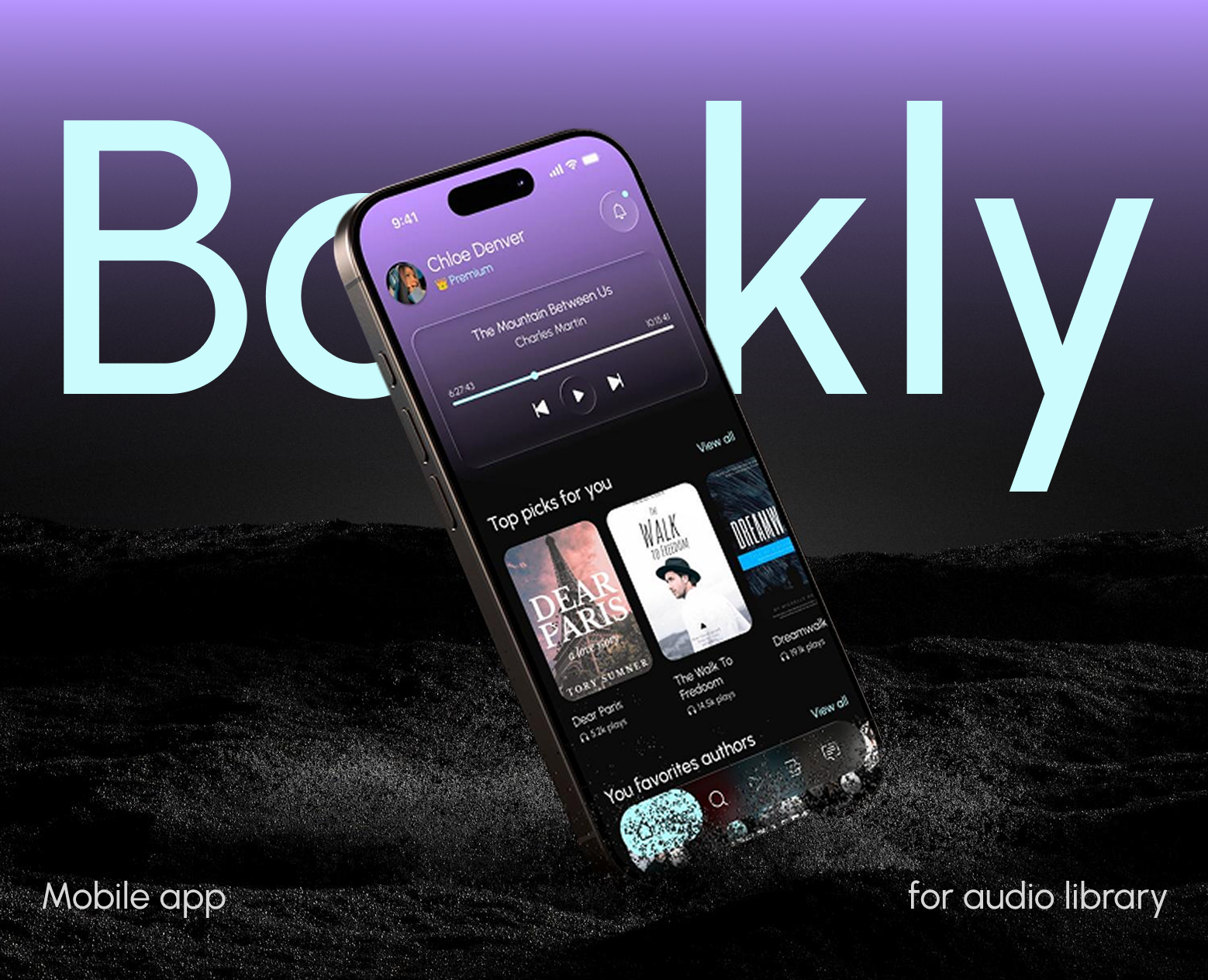 Mobile app for audio library | Bookly — Интерфейсы на Dprofile