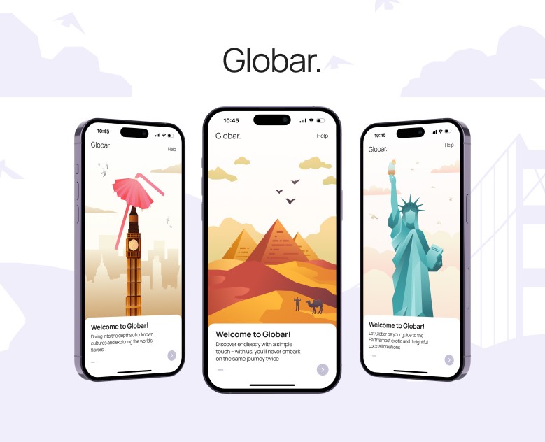 Globar App & Website — Интерфейсы, Графика на Dprofile