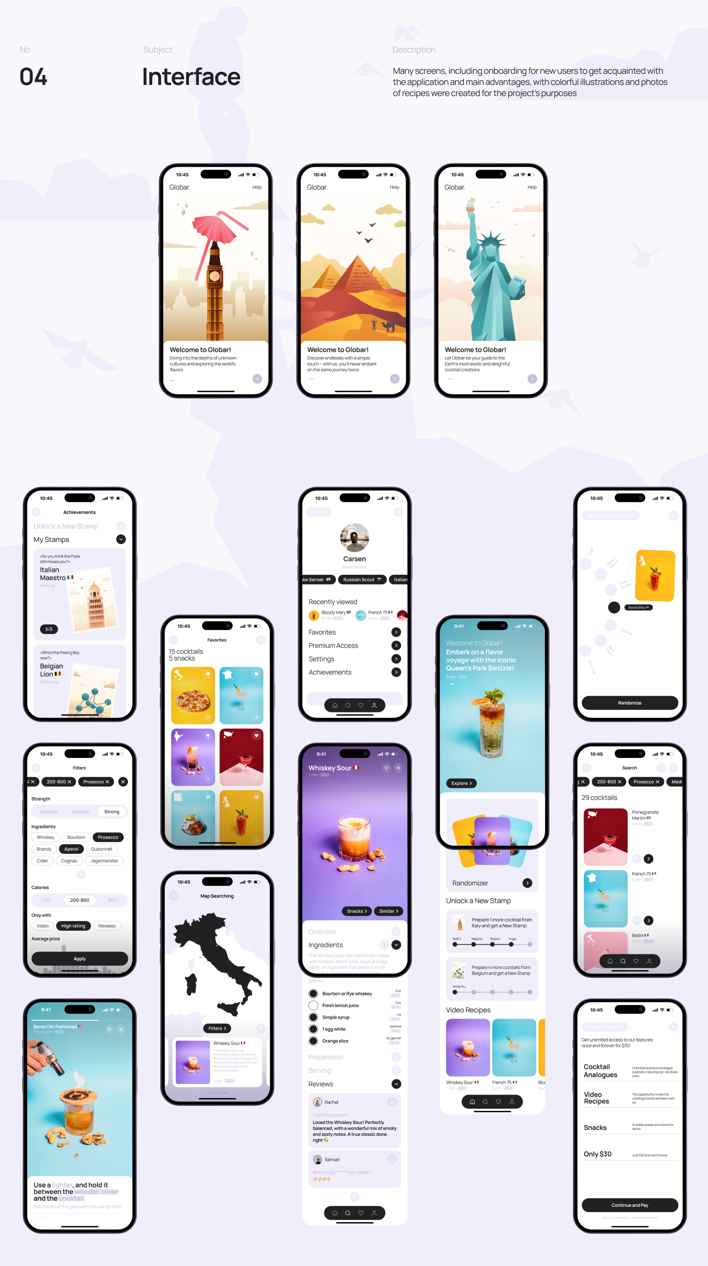 Globar App & Website — Изображение №7 — Интерфейсы, Графика на Dprofile