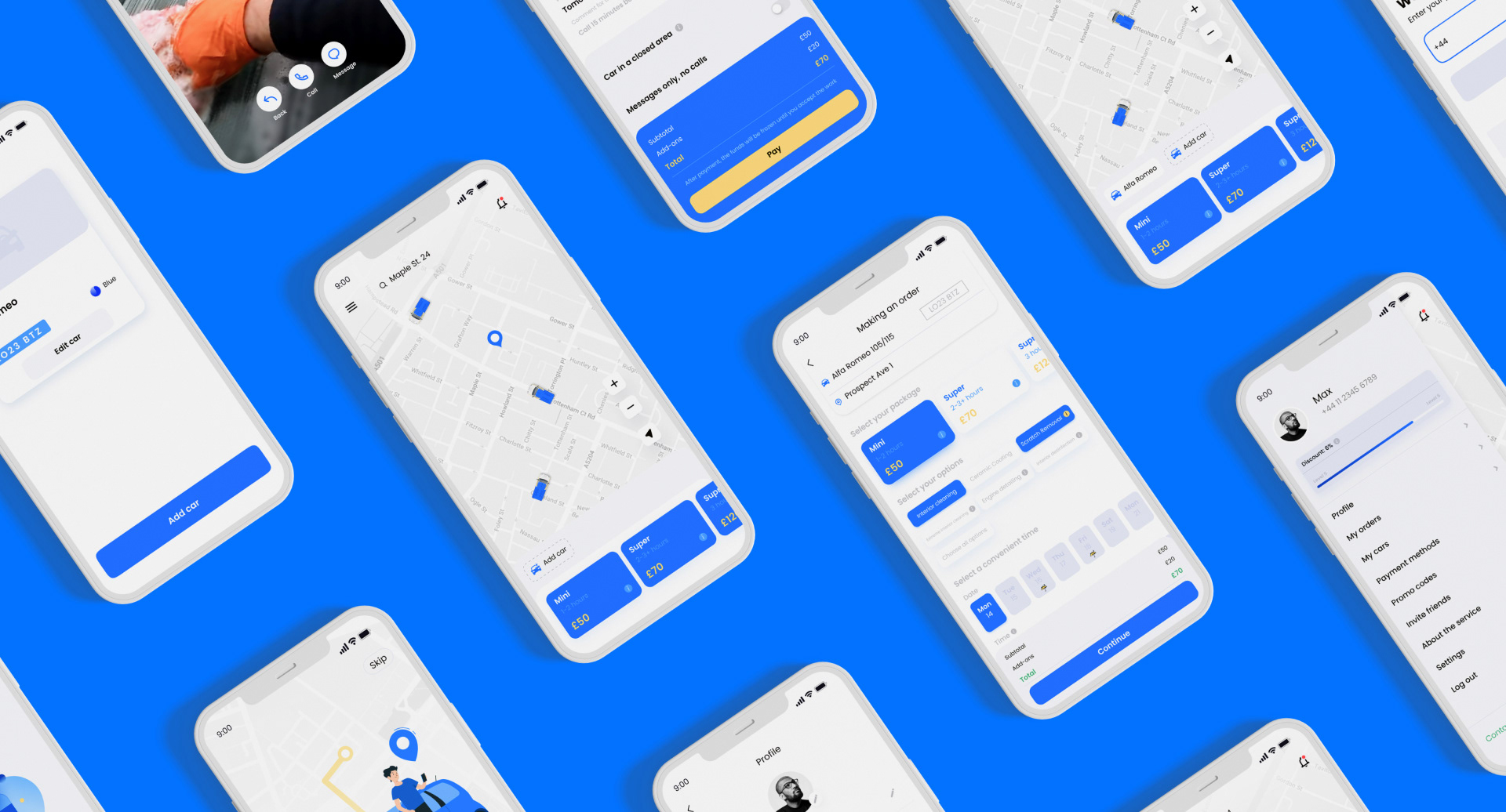 On-Demand Car Wash App — WashNear — Изображение №9 — Интерфейсы на Dprofile