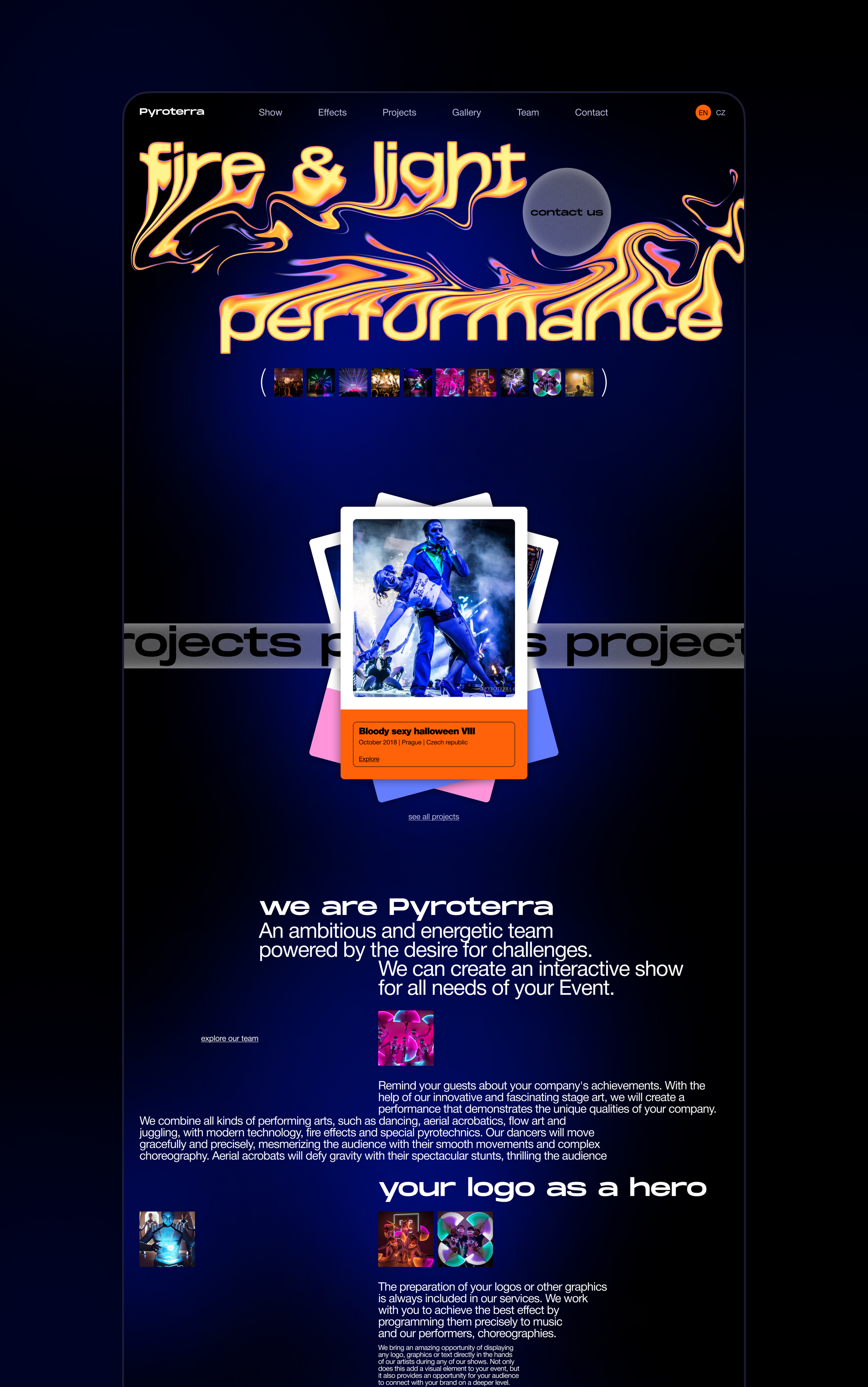 Pyroterra | Редизайн корпоративного сайта — Изображение №3 — Графика, Интерфейсы на Dprofile