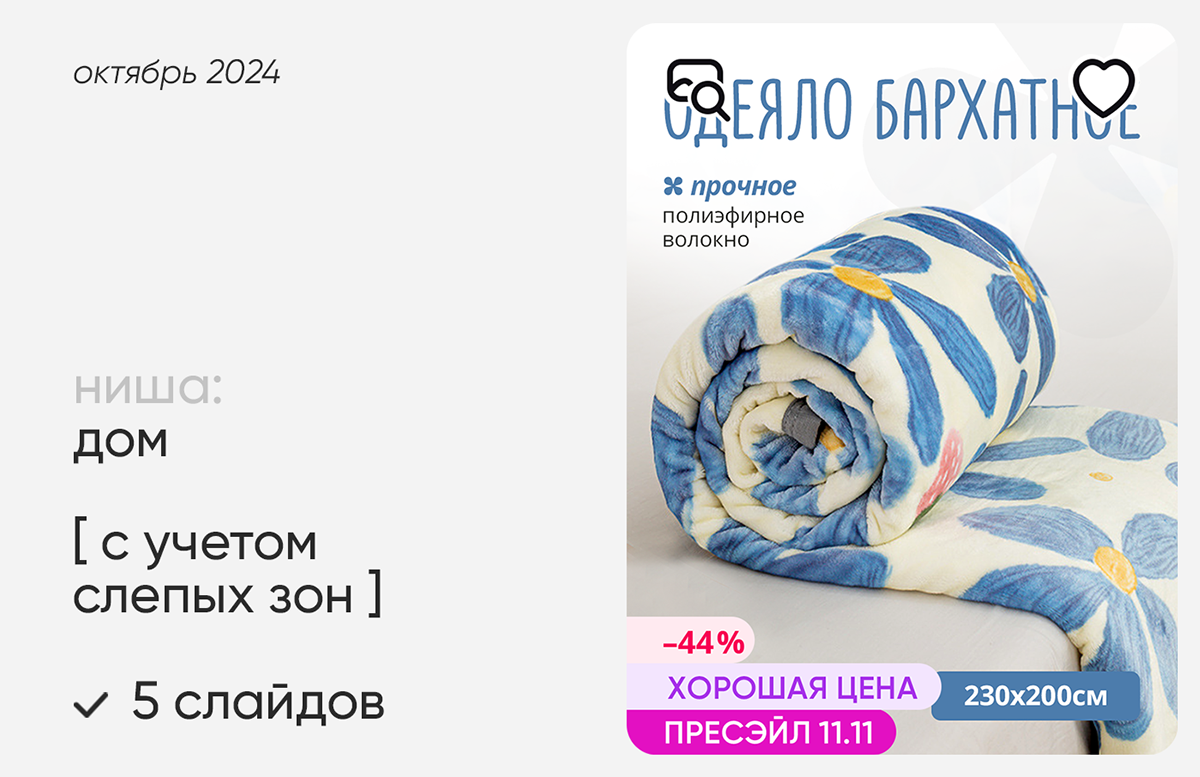 Инфографика Wildberries / одеяло / плед / карточка — Изображение №1 — Графика, Маркетинг на Dprofile