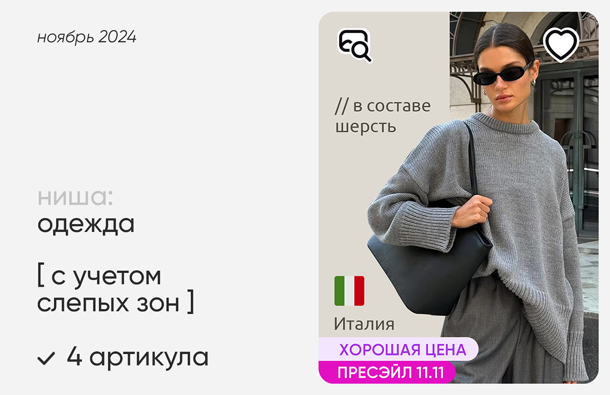 Инфографика Wildberries / свитер, женская одежда — Изображение №1 — Графика, Маркетинг на Dprofile
