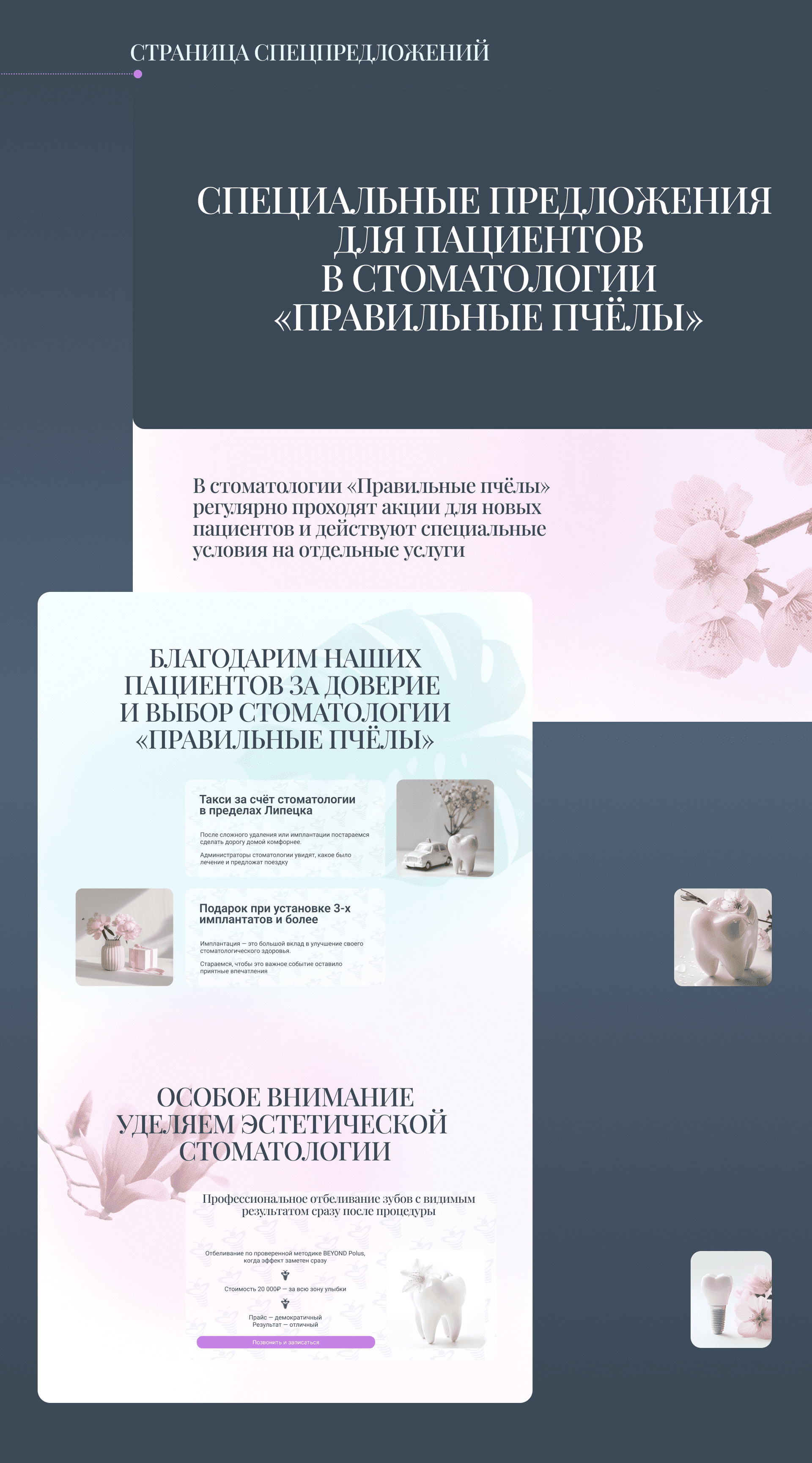 Сайт для сети стоматологий «Правильные пчёлы» — Изображение №9 — Интерфейсы, Маркетинг на Dprofile