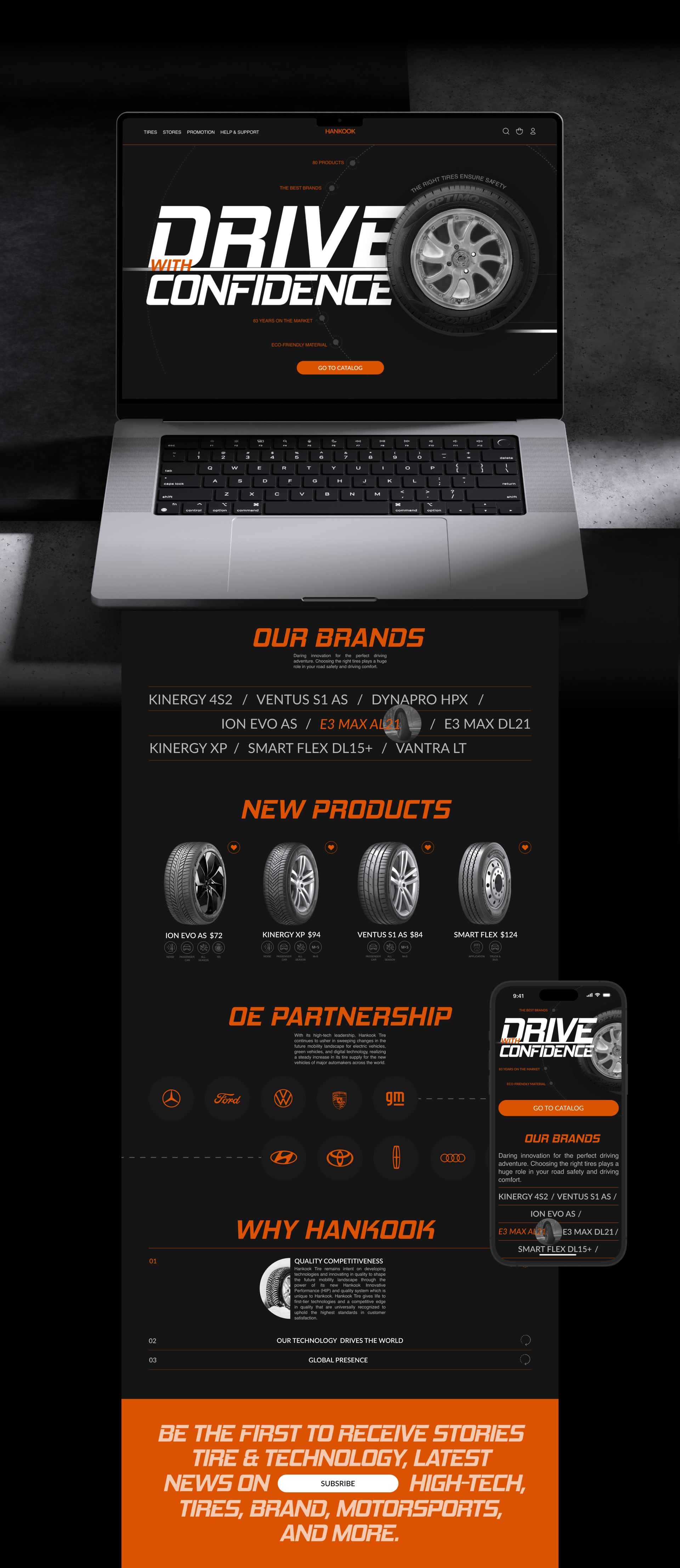 E-commerce. Redesign Hankook — Изображение №2 — Интерфейсы, Анимация на Dprofile