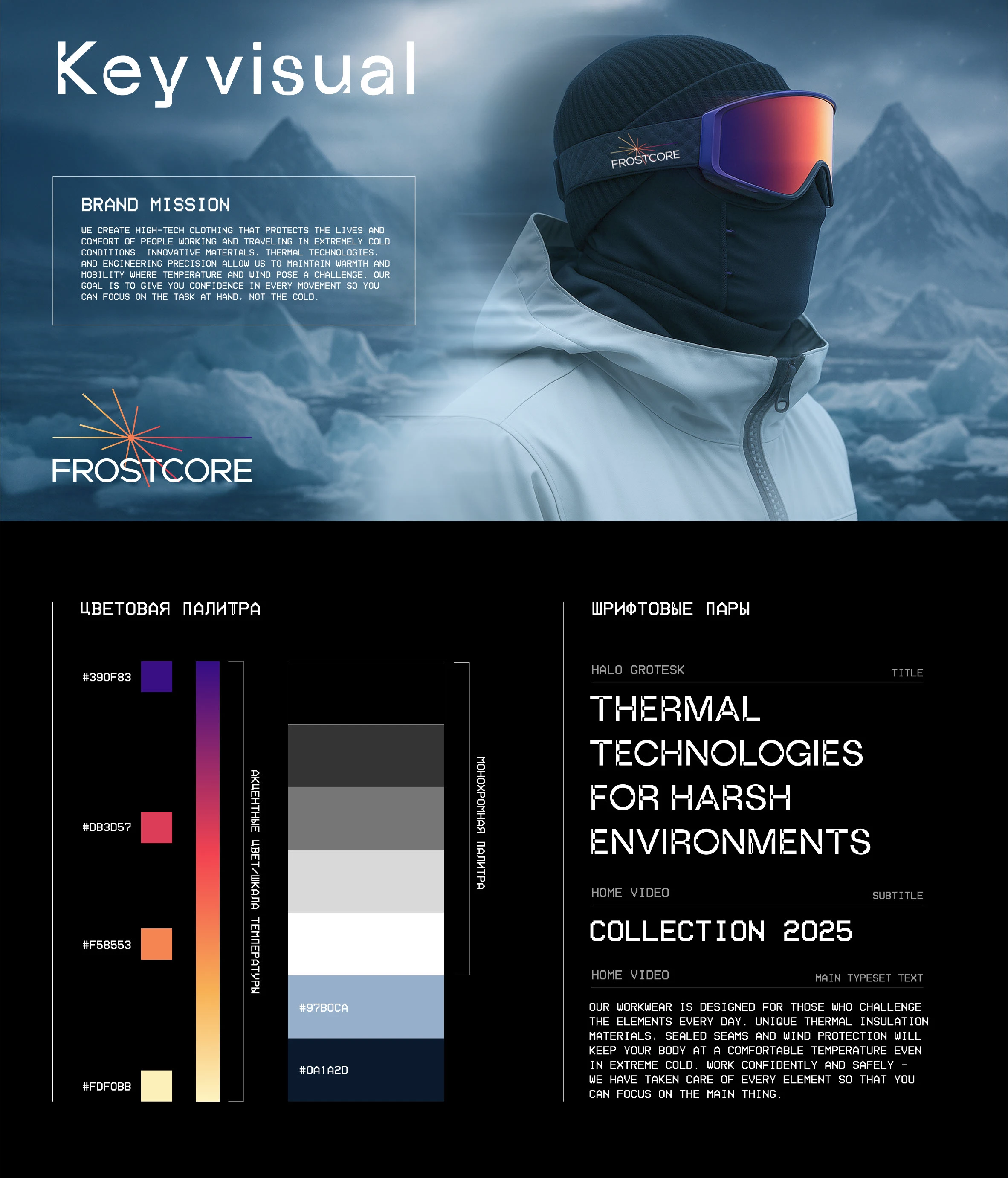FrostCore. Clothing for extremely cold conditions — Изображение №1 — Графика, Маркетинг на Dprofile