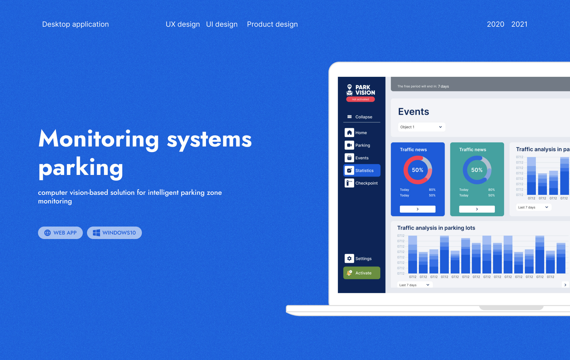 Parking — UX/UI Web App — Изображение №1 — Интерфейсы, Брендинг на Dprofile