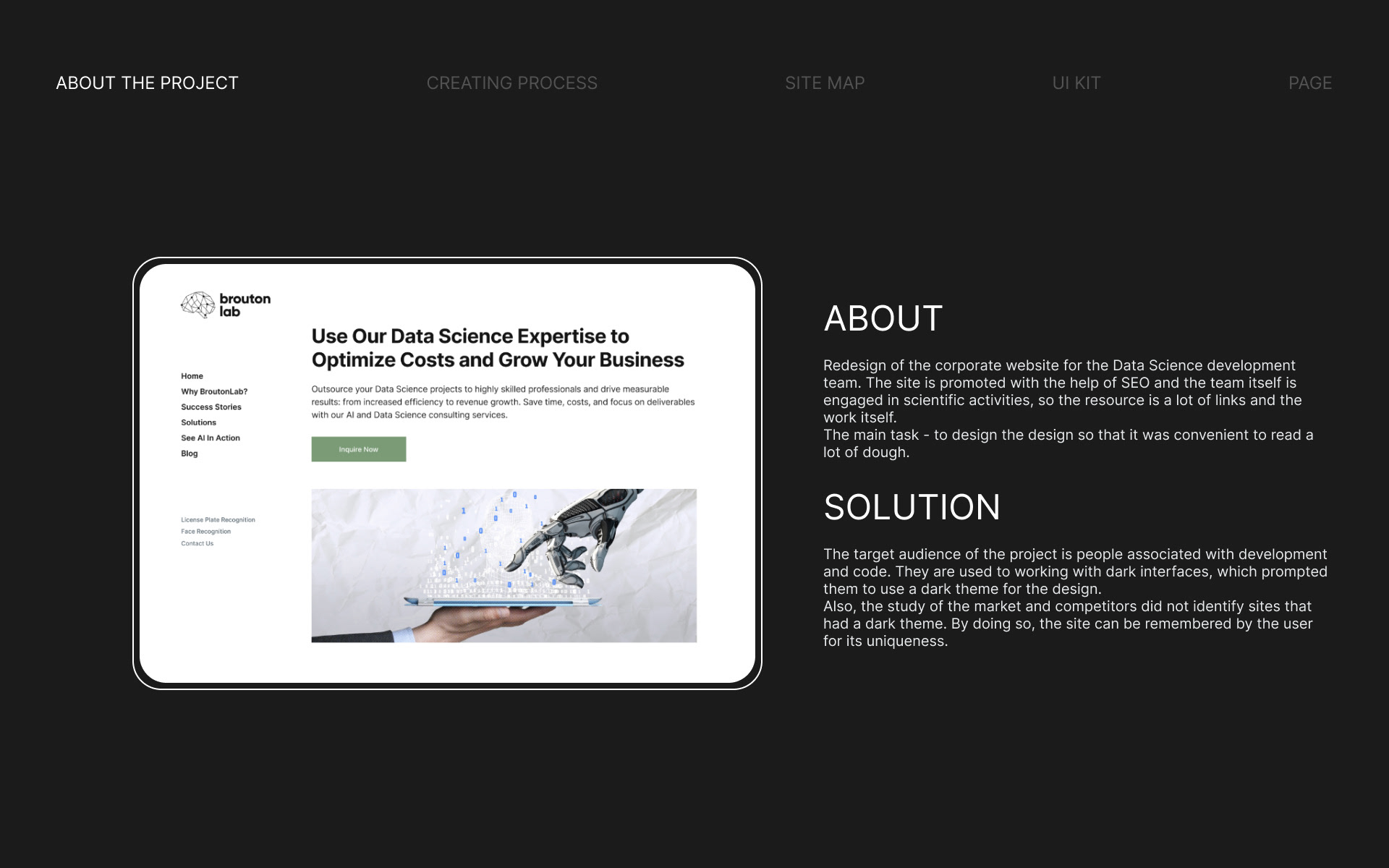 Design website for BroutonLab — Изображение №2 — Интерфейсы на Dprofile