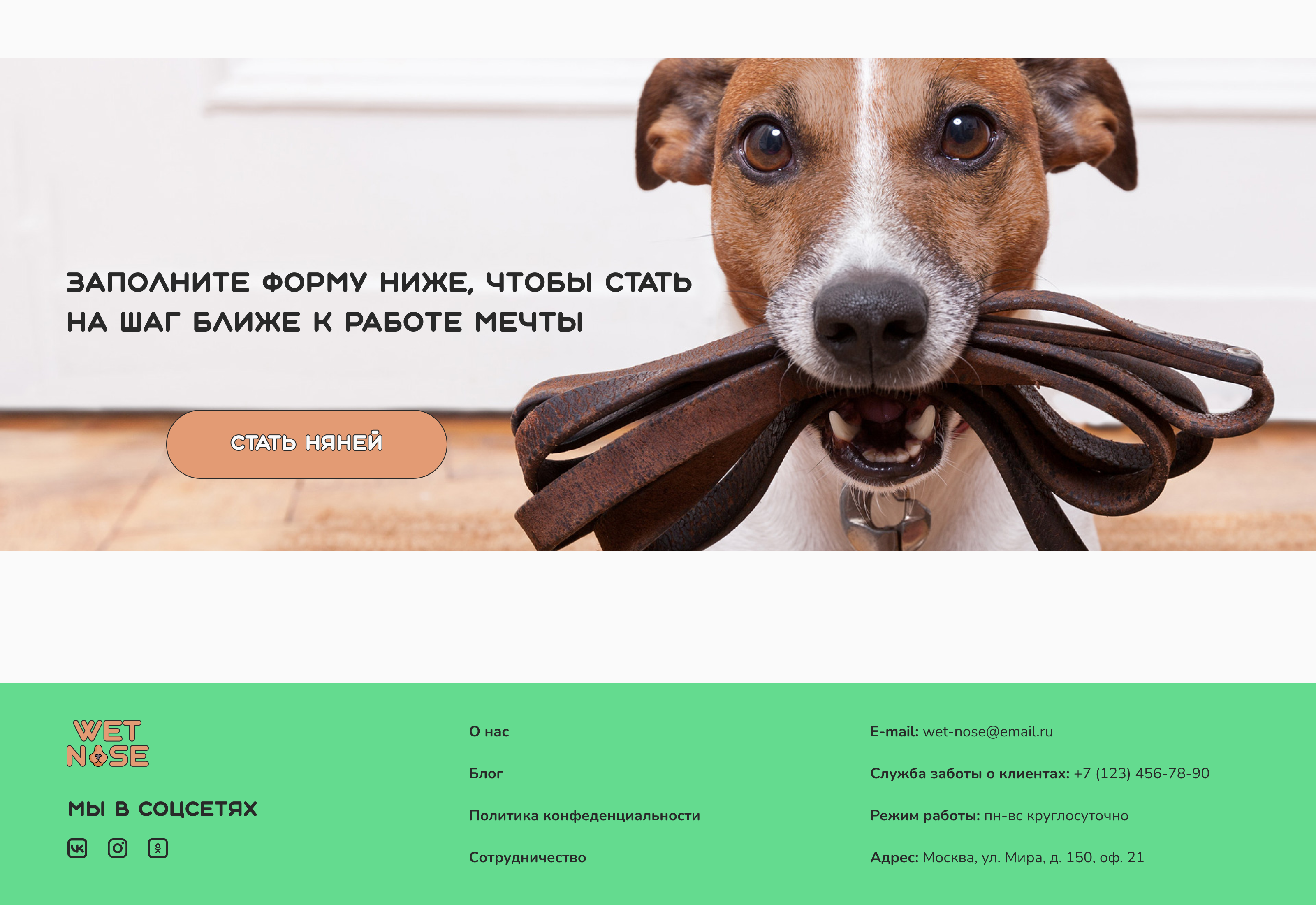 Landing page "Wet nose" — Изображение №17 — Интерфейсы на Dprofile