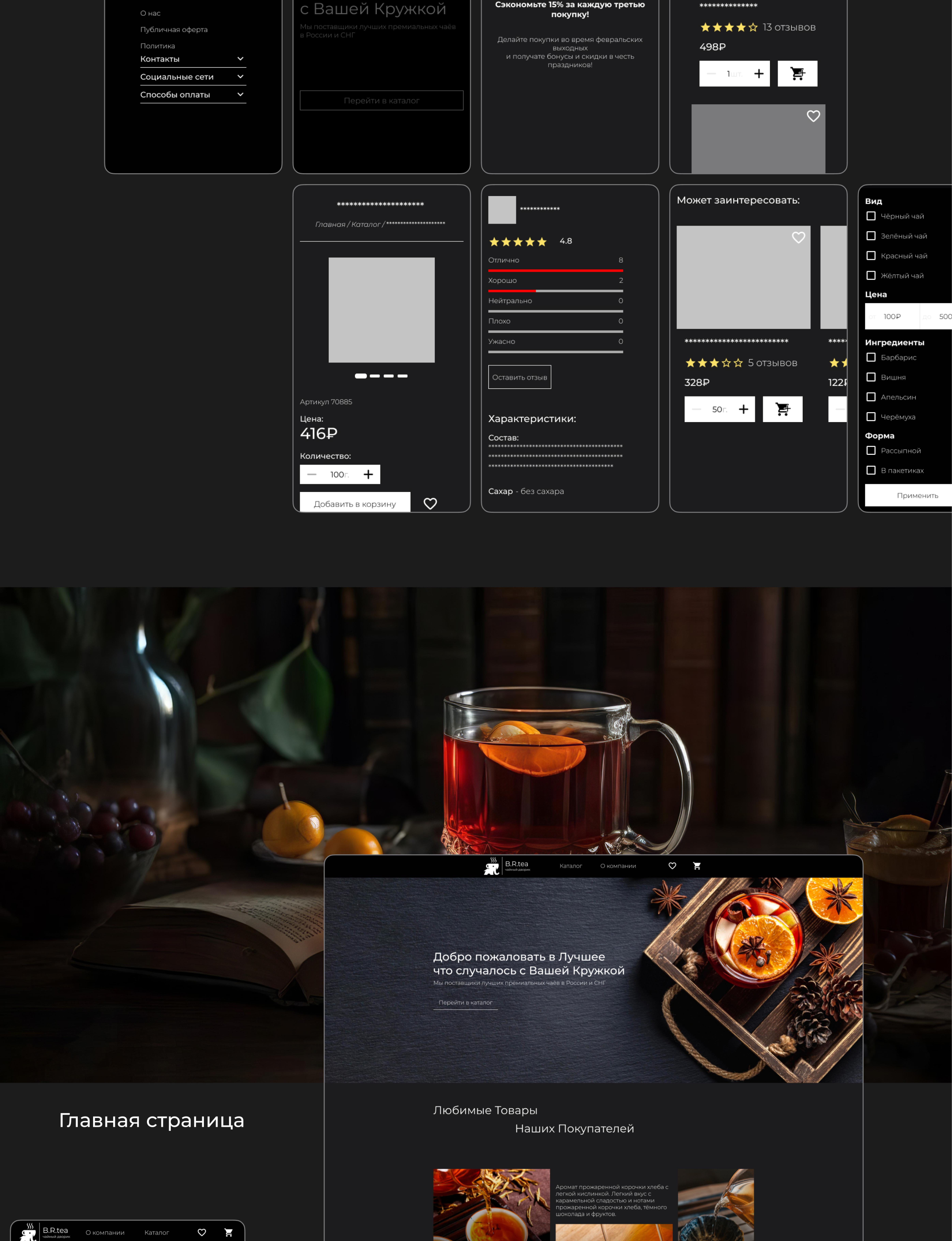 E-commerce / Интернет-магазин / Tea store — Изображение №4 — Интерфейсы, Брендинг на Dprofile