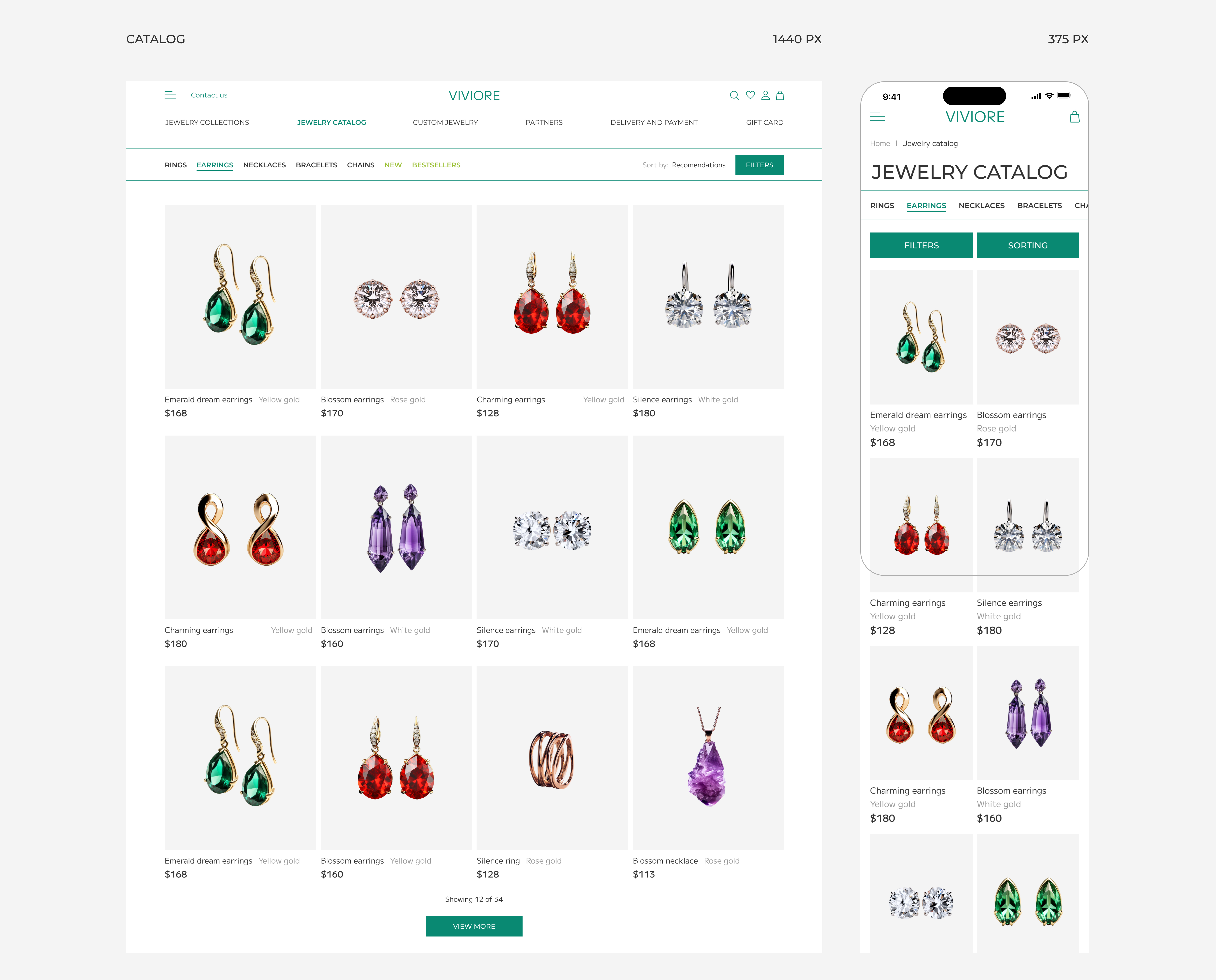 VIVIORE | Design concept — Изображение №8 — Интерфейсы на Dprofile