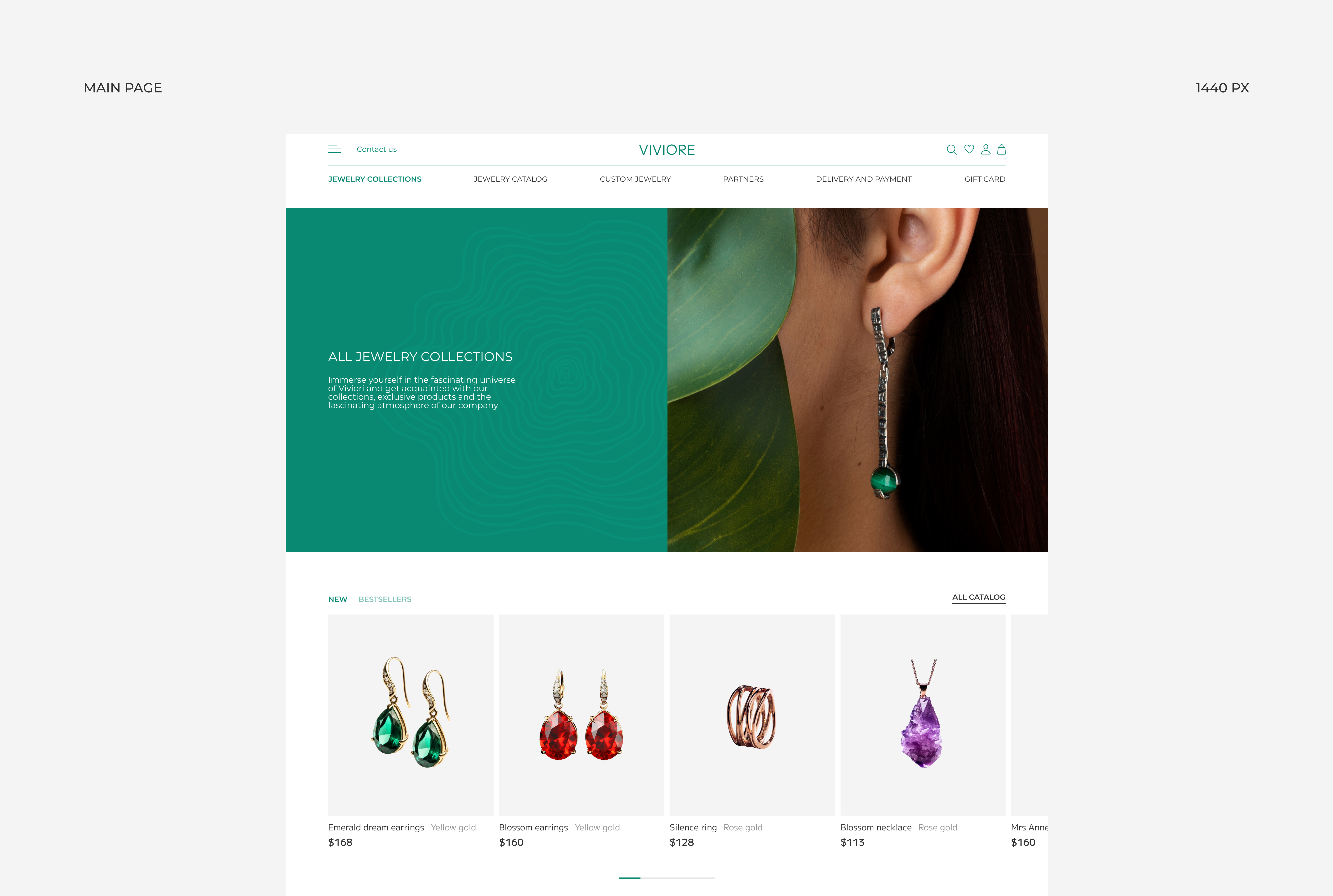 VIVIORE | Design concept — Изображение №2 — Интерфейсы на Dprofile