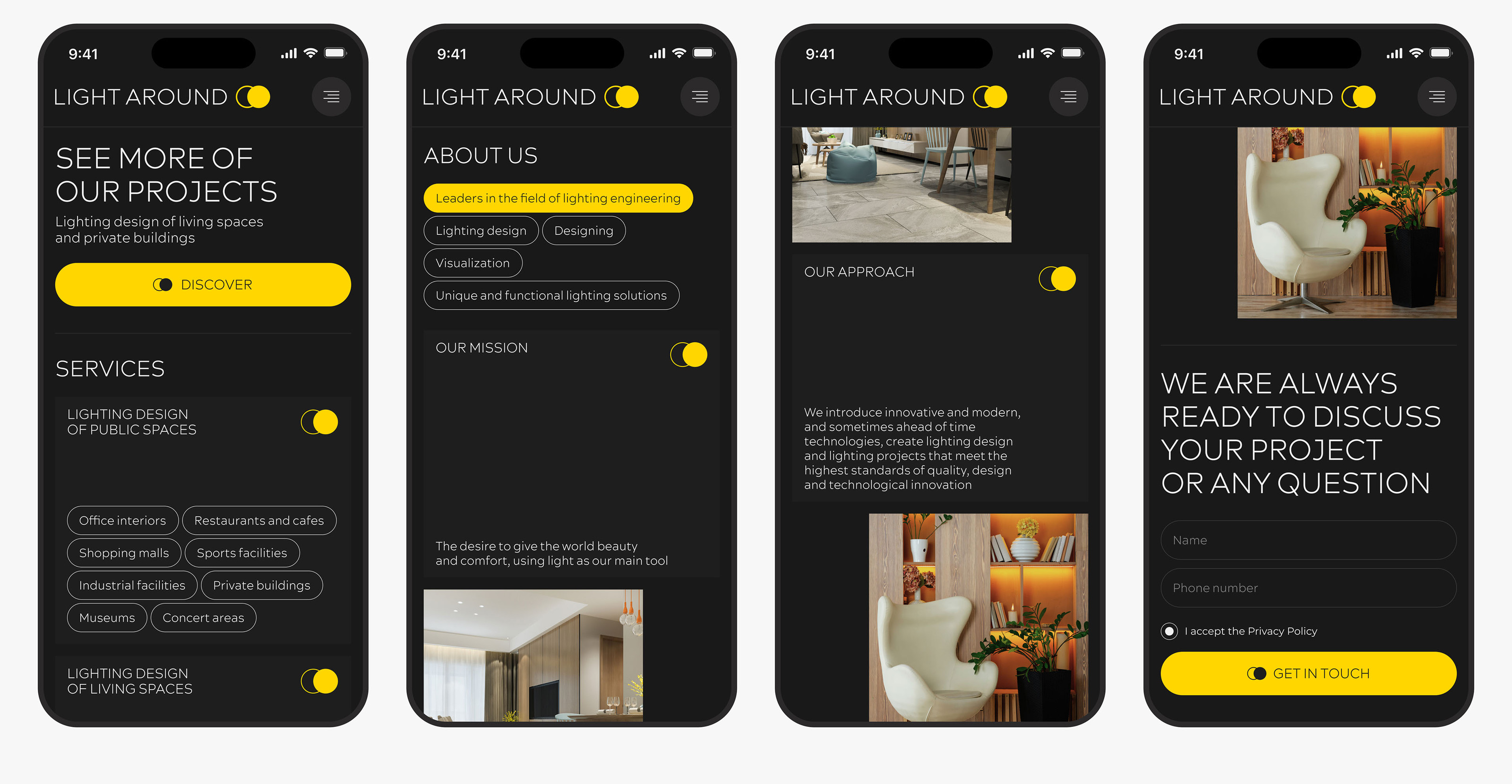 LIGHT AROUND | Design concept — Изображение №12 — Интерфейсы на Dprofile