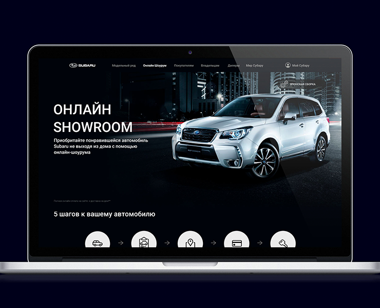 SUBARU ONLINE SHOWROOM — Интерфейсы на Dprofile