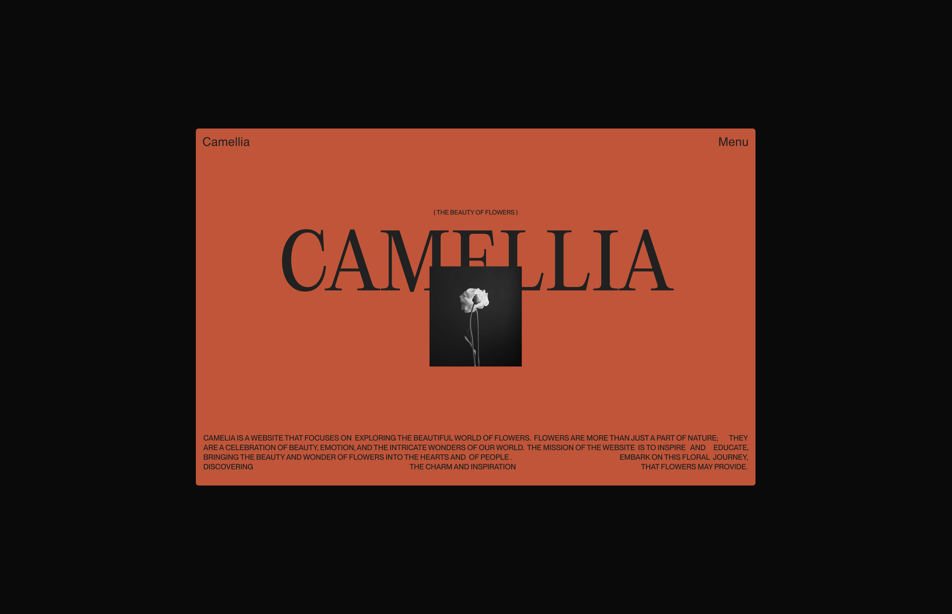CAMELLIA, The beauty of flowers — Изображение №2 — Интерфейсы, Брендинг на Dprofile