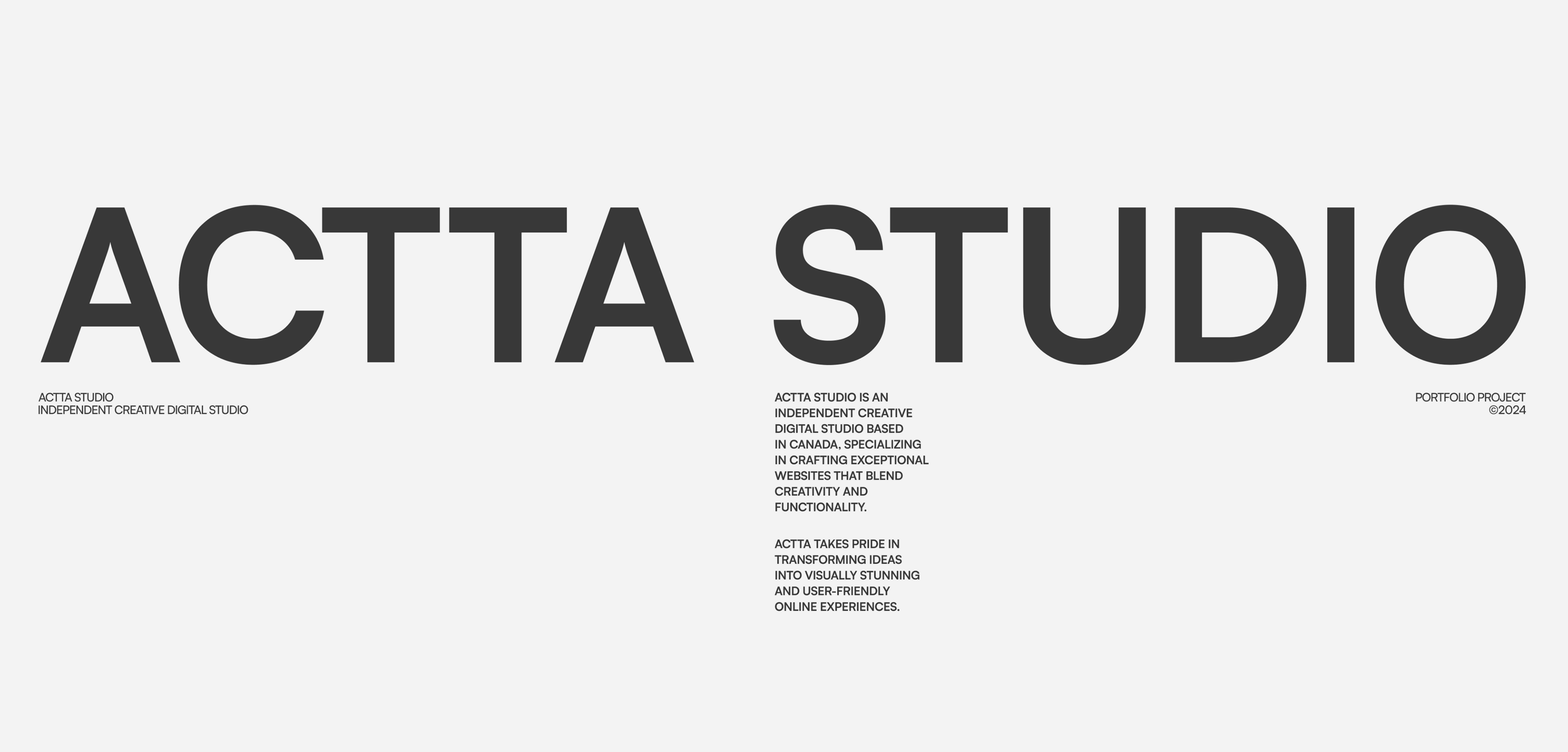 ACTTA STUDIO (Independent Digital Studio) ©2024 — Изображение №11 — Интерфейсы, Брендинг на Dprofile