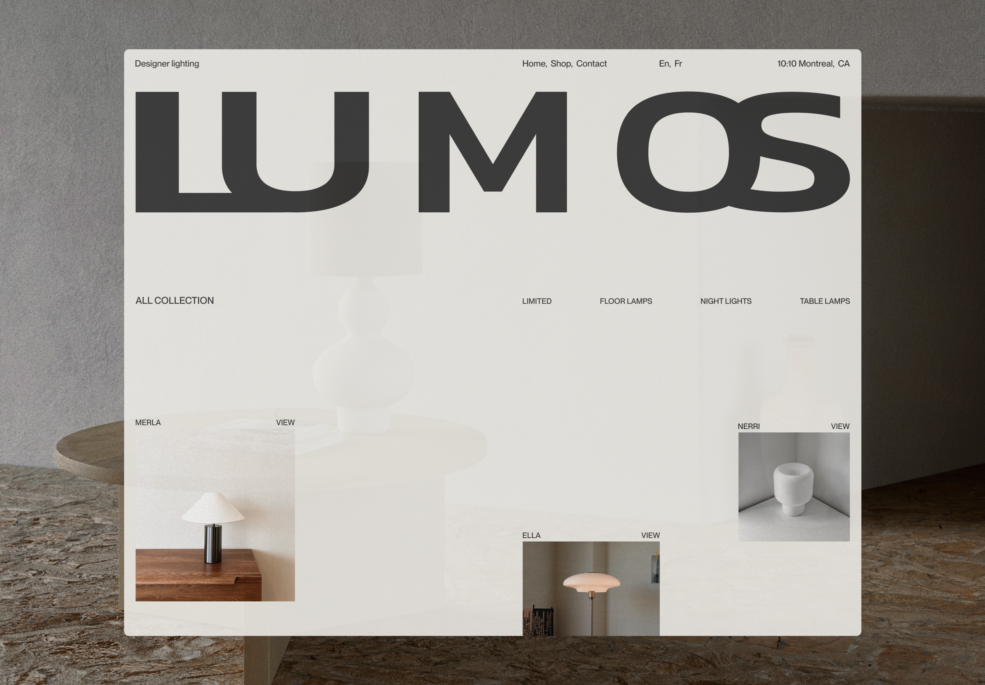 LUMOS - Designer Lightning Manufacture ©2024 — Изображение №5 — Интерфейсы, Брендинг на Dprofile