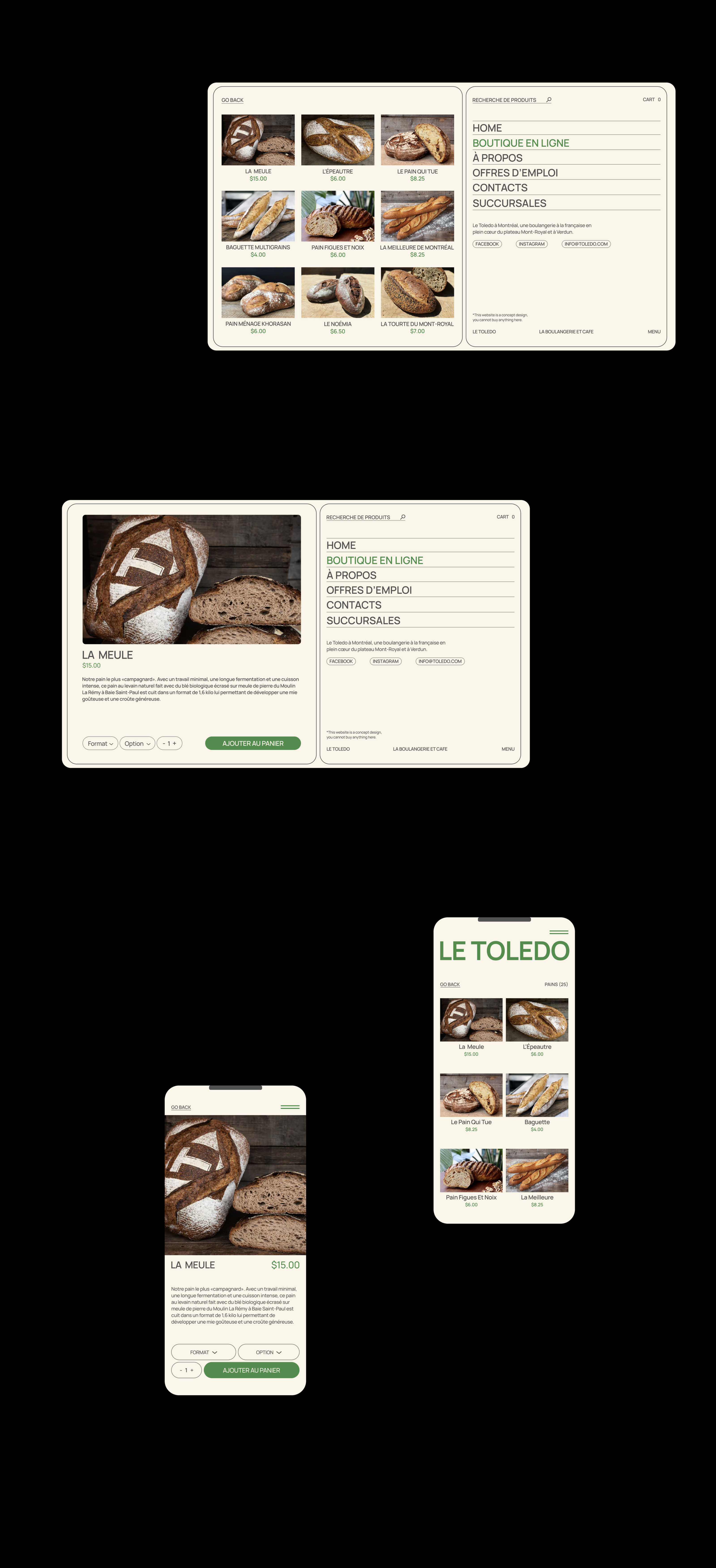 LE TOLEDO - Web Design & Branding for Bakery ©2024 — Изображение №5 — Интерфейсы, Брендинг на Dprofile