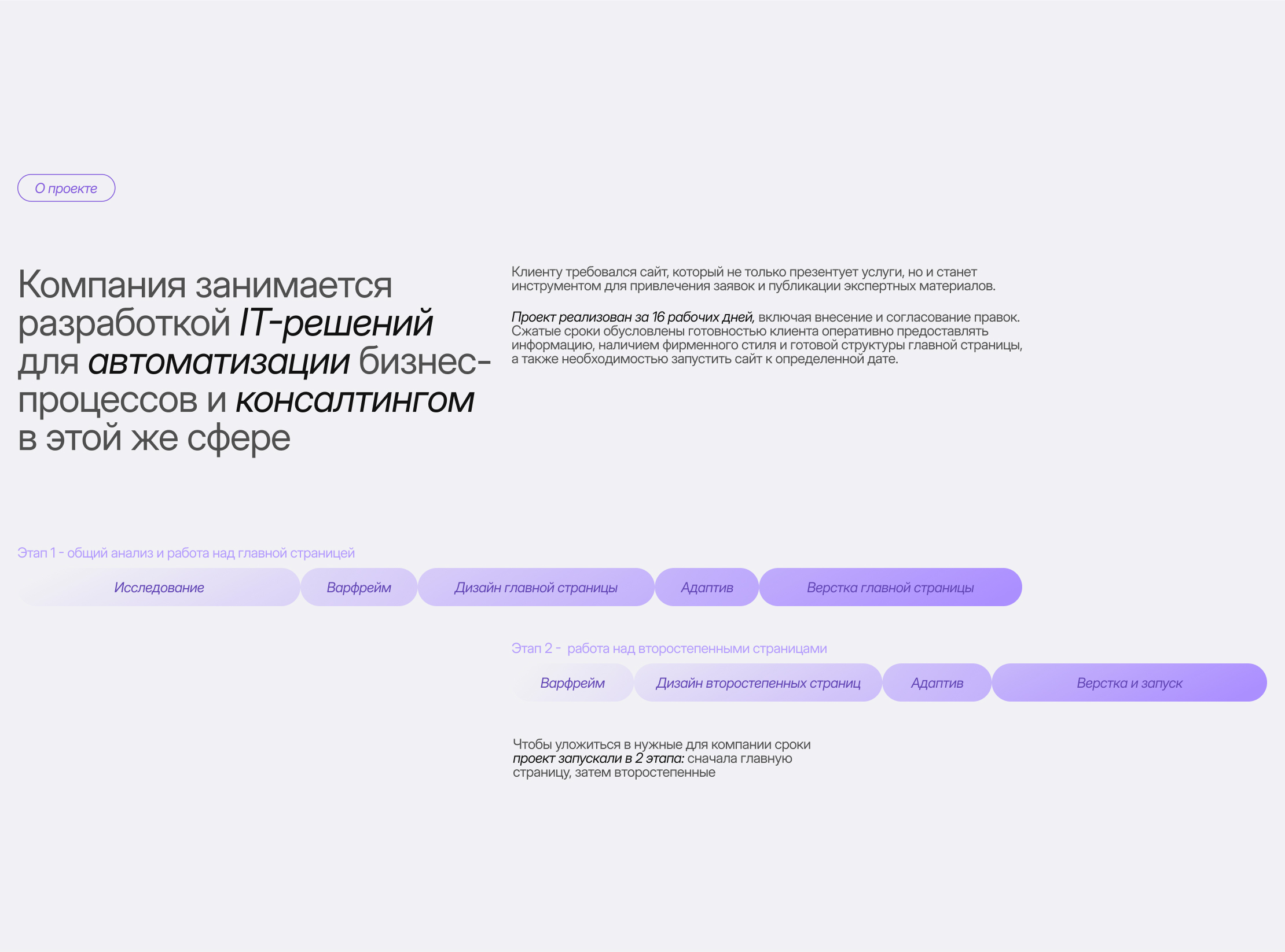 Разработка сайта для IT компании — Изображение №2 — Интерфейсы на Dprofile