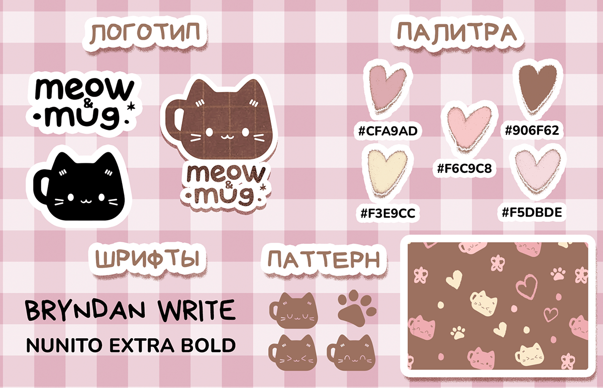 "MEOW&MUG" / Меню для кофейни — Изображение №4 — Иллюстрация, Графика на Dprofile