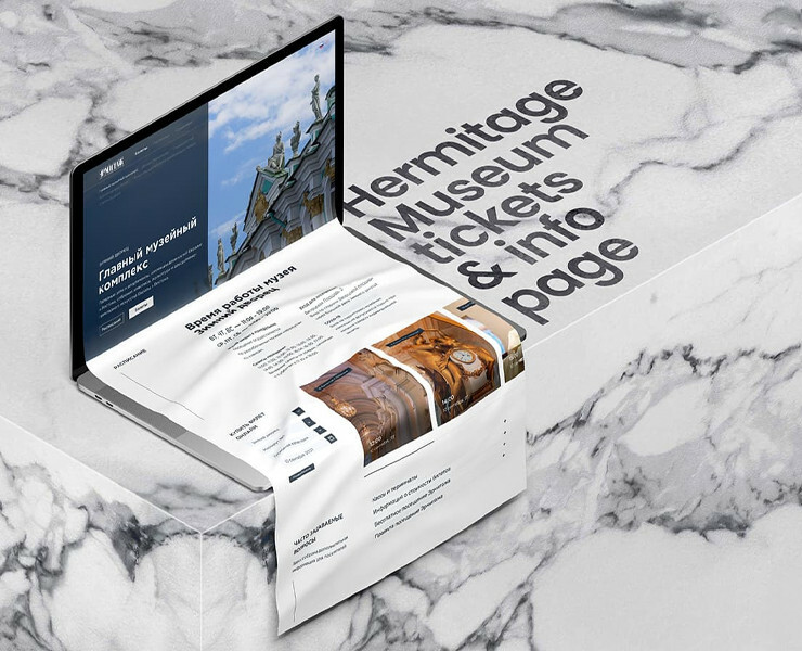 Hermitage Museum Info & Tickets Purchase Page — Интерфейсы, Графика на Dprofile