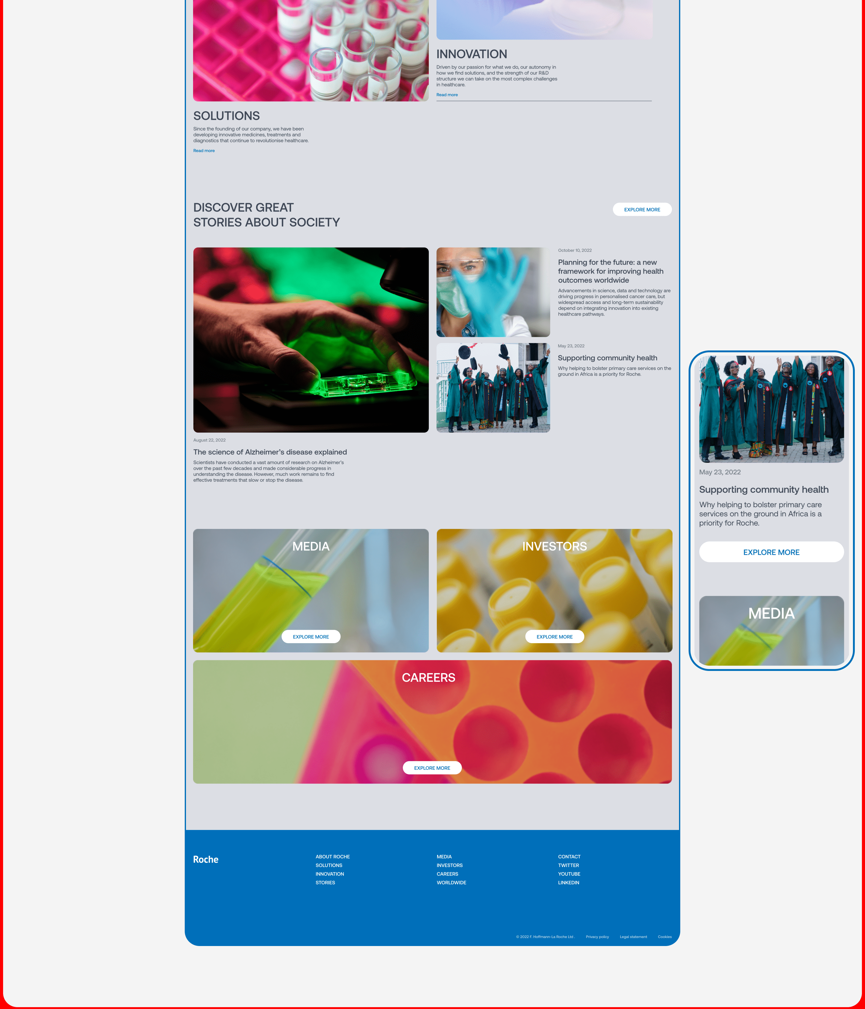 Roche | corporate website redesign — Изображение №3 — Интерфейсы на Dprofile