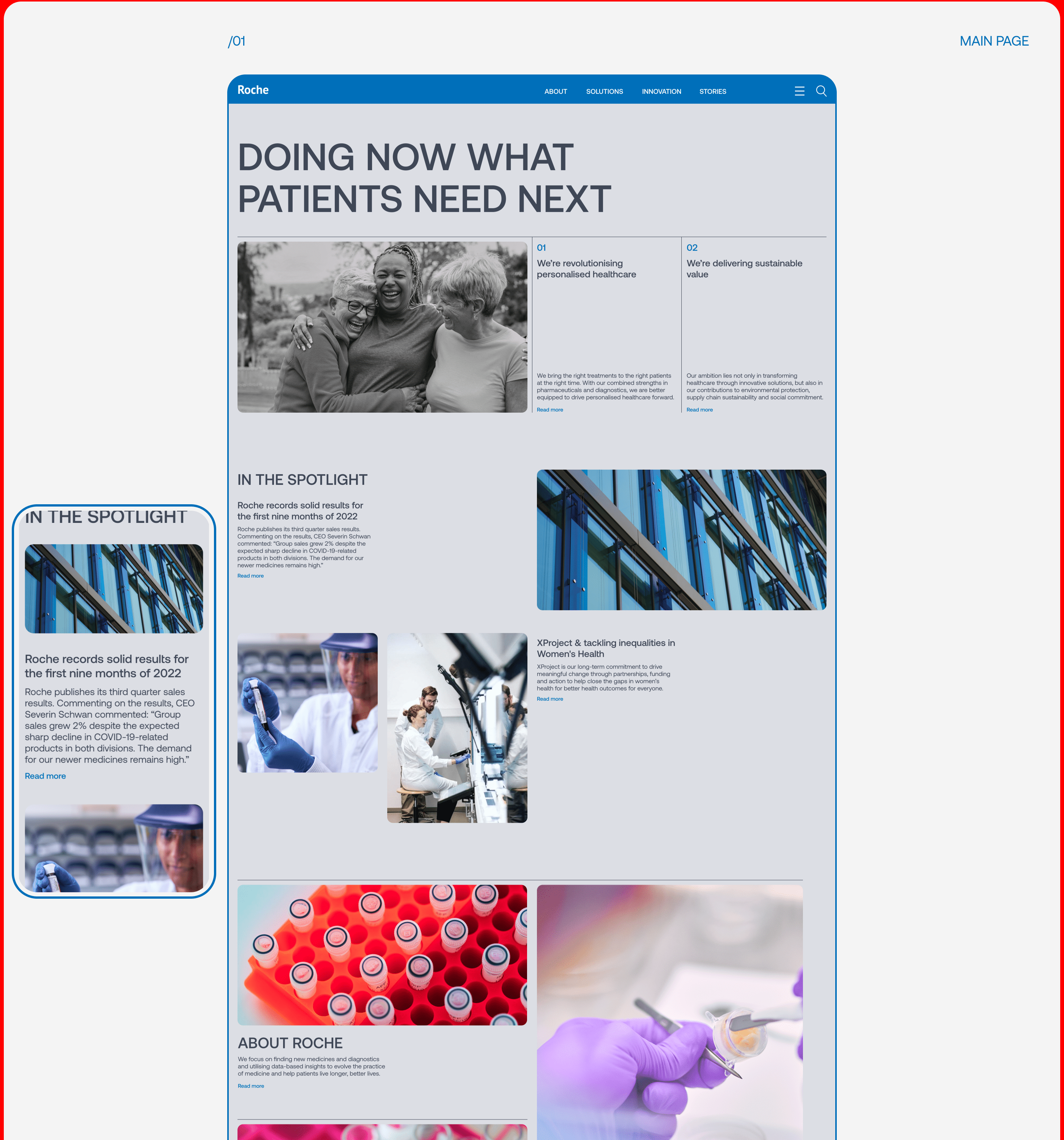 Roche | corporate website redesign — Изображение №2 — Интерфейсы на Dprofile